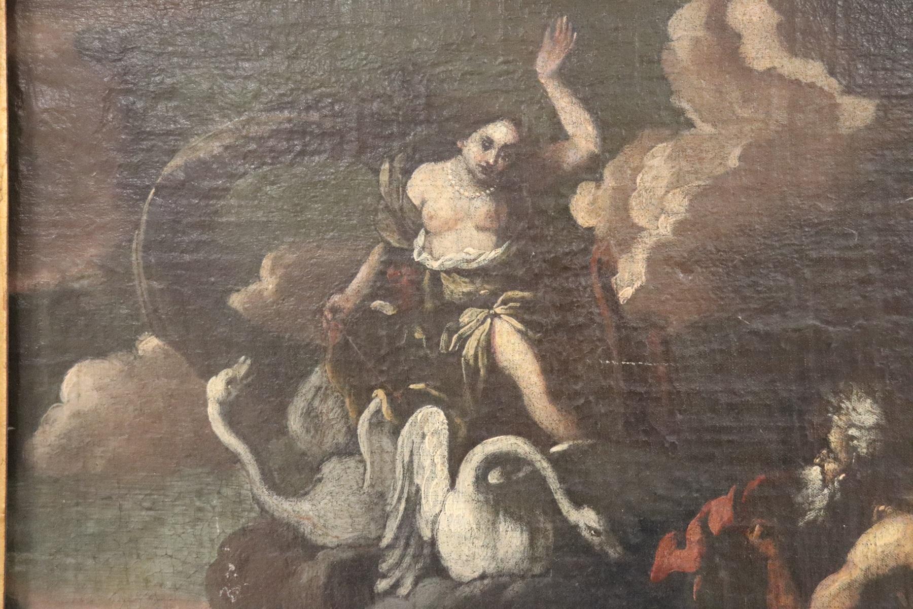 Peinture à l'huile sur toile italienne du 17e siècle, sujet mythologique en vente 13