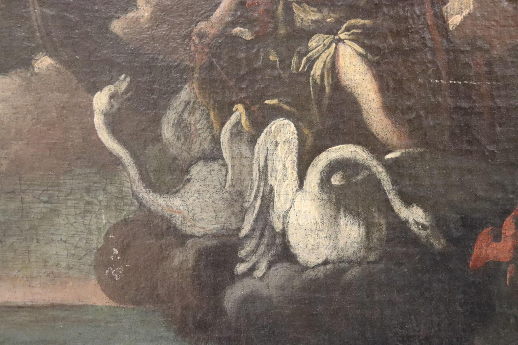 Peinture à l'huile sur toile italienne du 17e siècle, sujet mythologique en vente 15