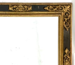 17th Century Italian Painted and Giltwood Frame with Mirror