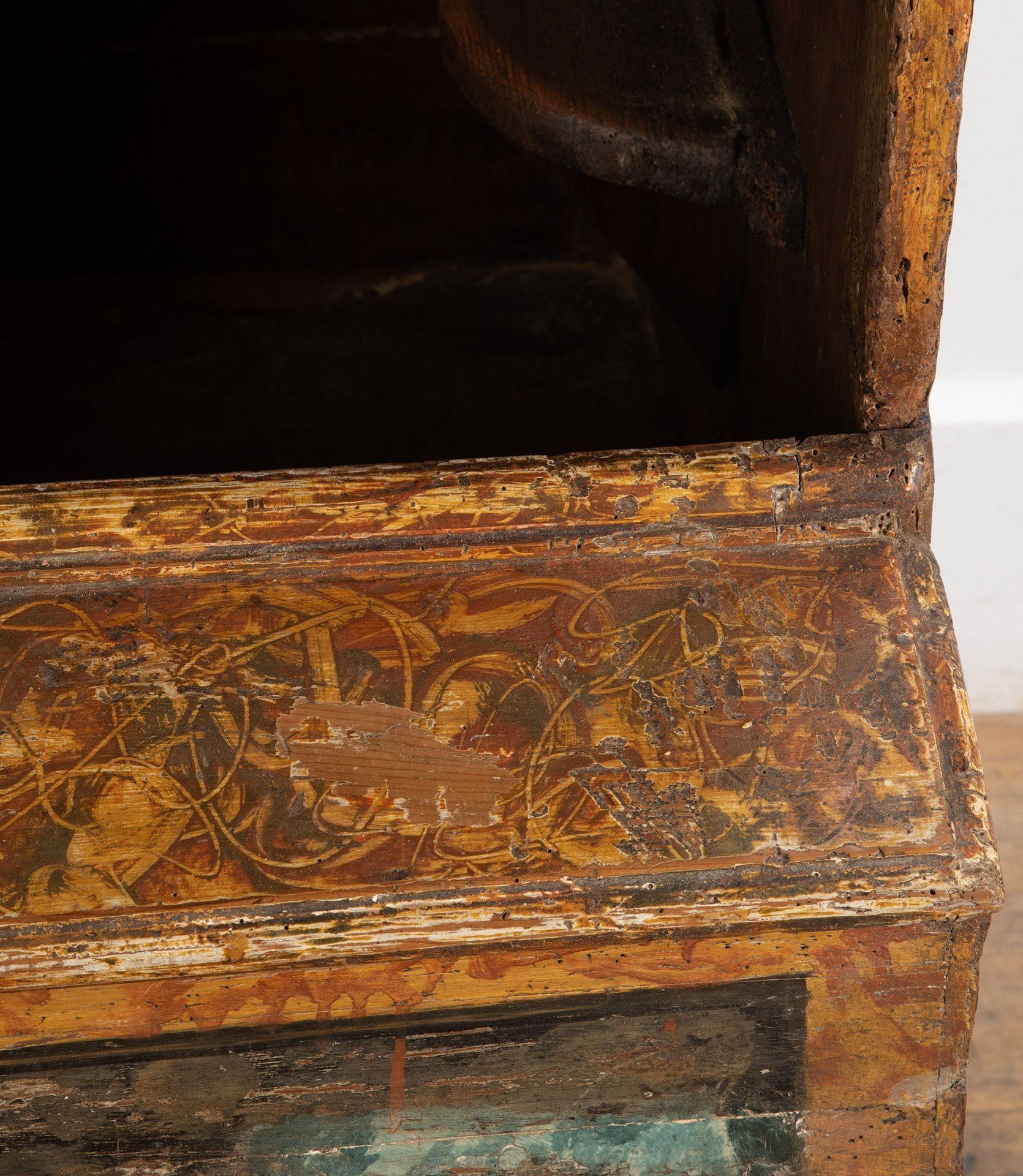 Pine 17th Century Italian Painted Confessional Box For Sale