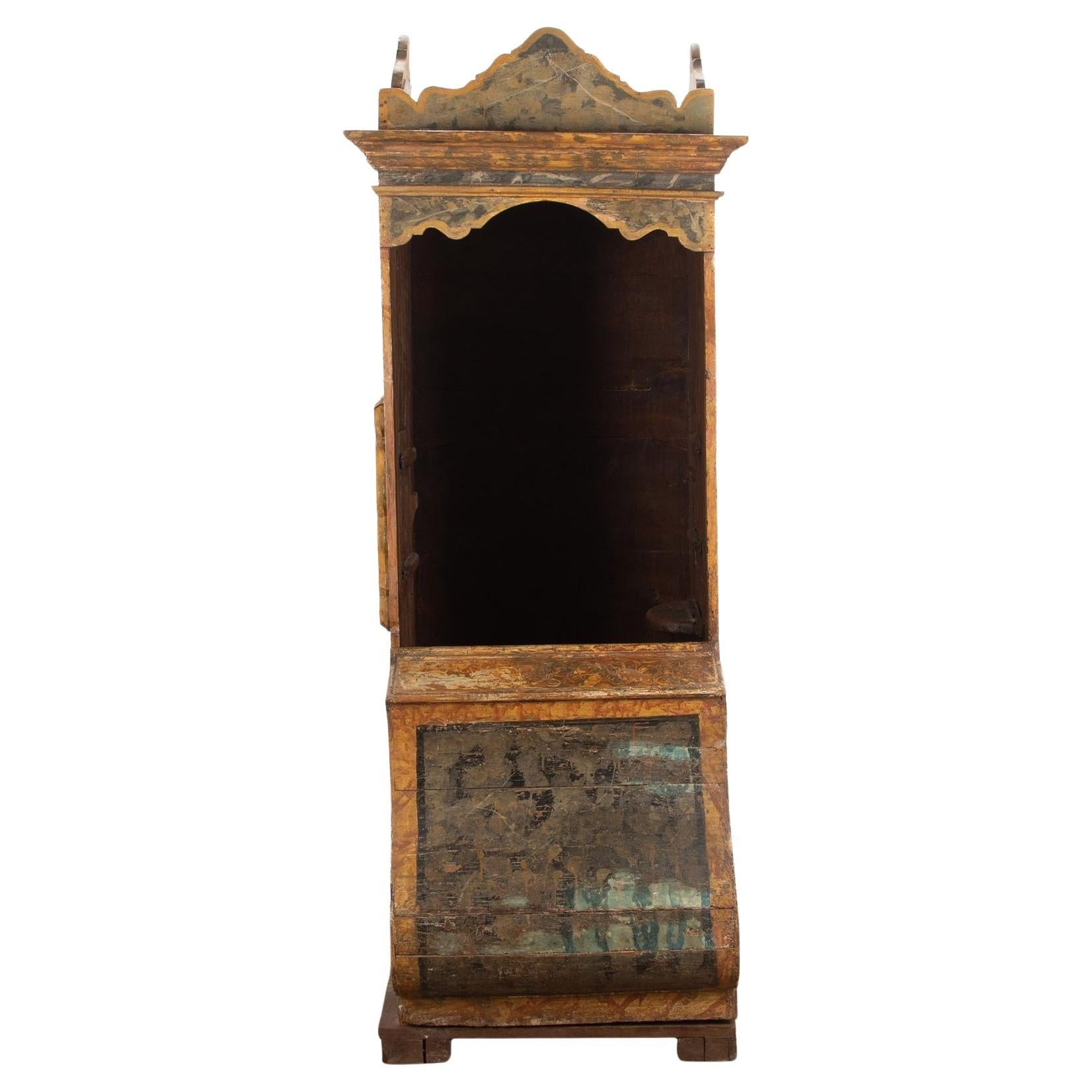 17th Century Italian Painted Confessional Box