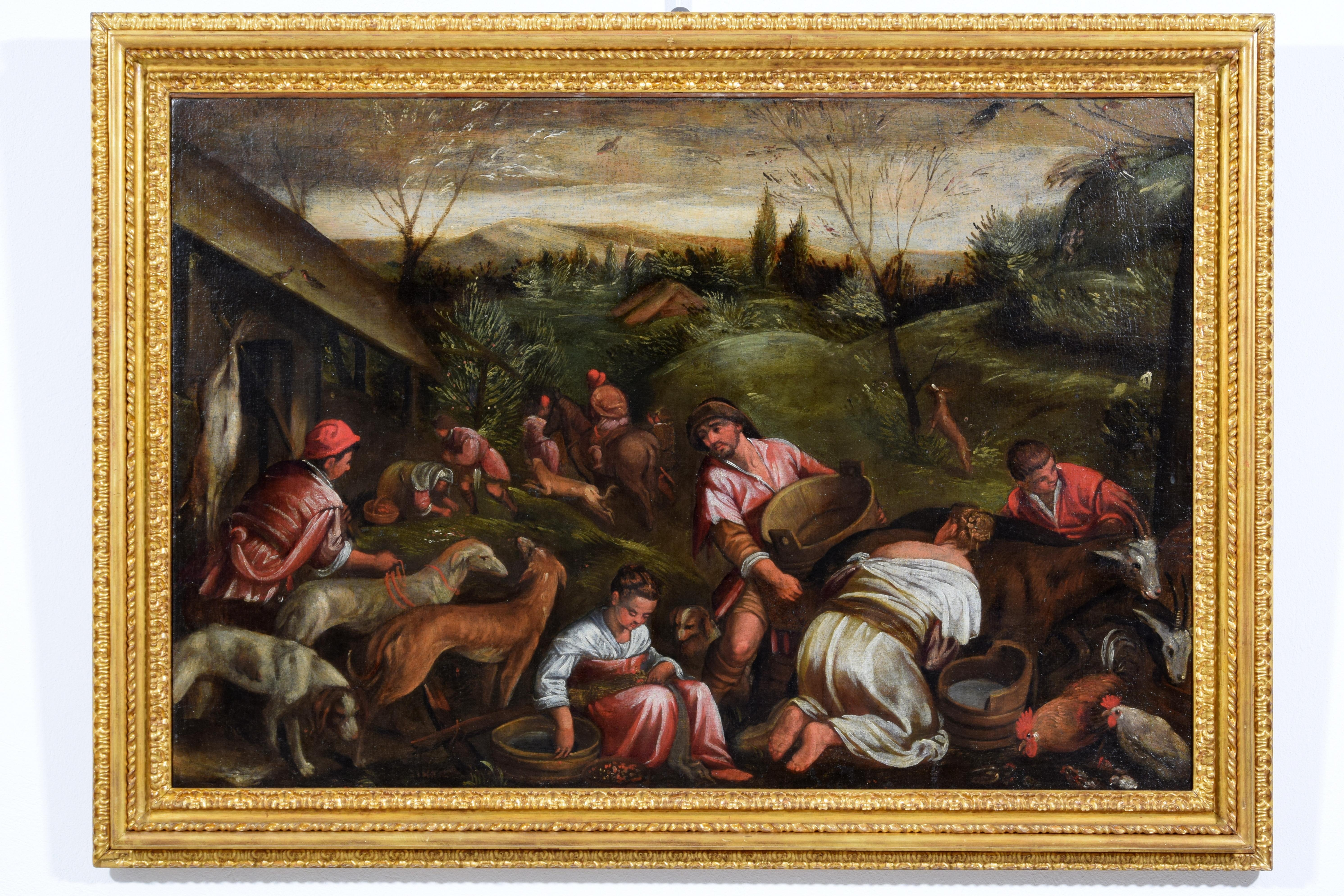 17th Century, Italian painting Allegory of the Spring Follower of Jacopo Bassano For Sale 5