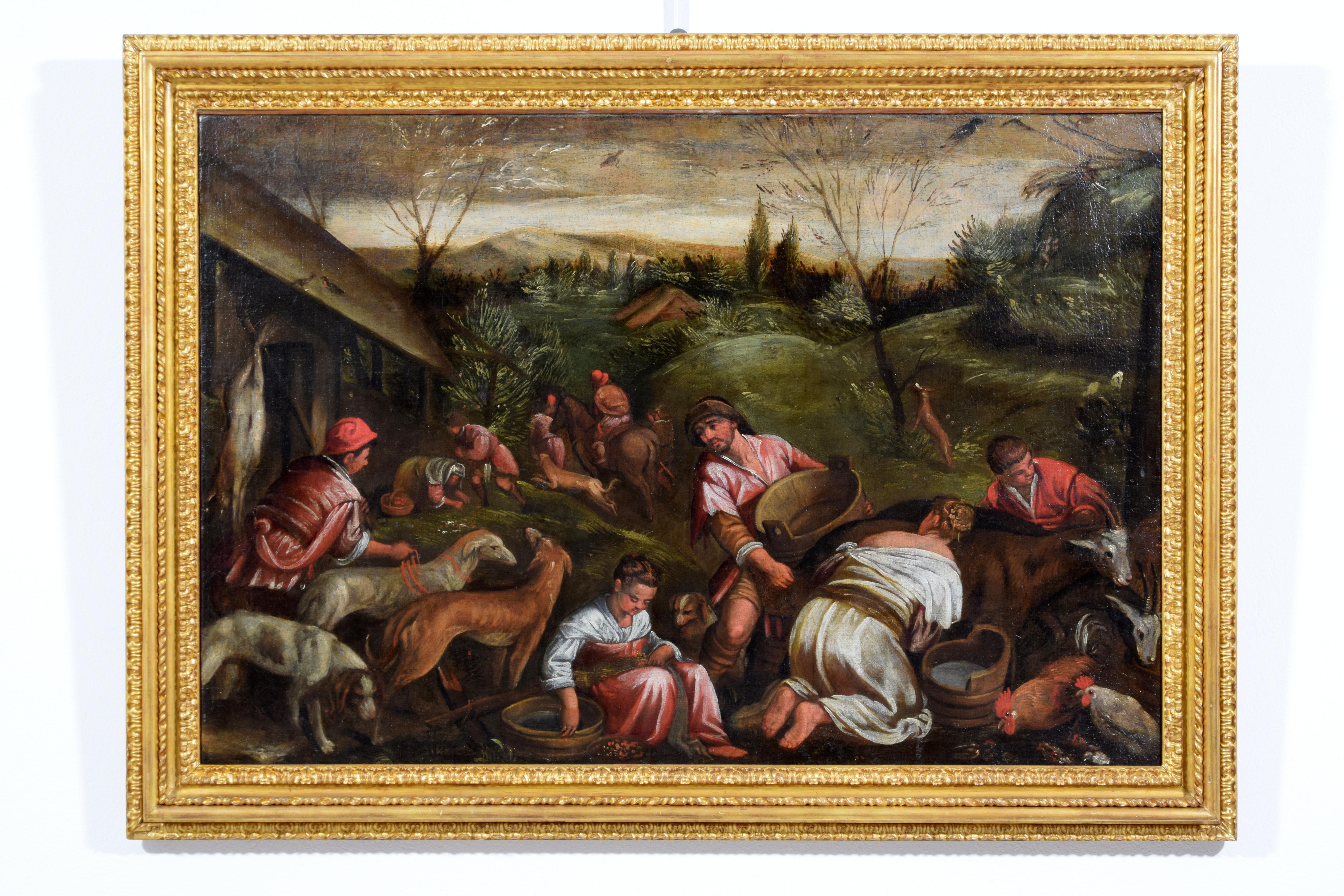 17th Century, Italian painting Allegory of the Spring Follower of Jacopo Bassano For Sale 7