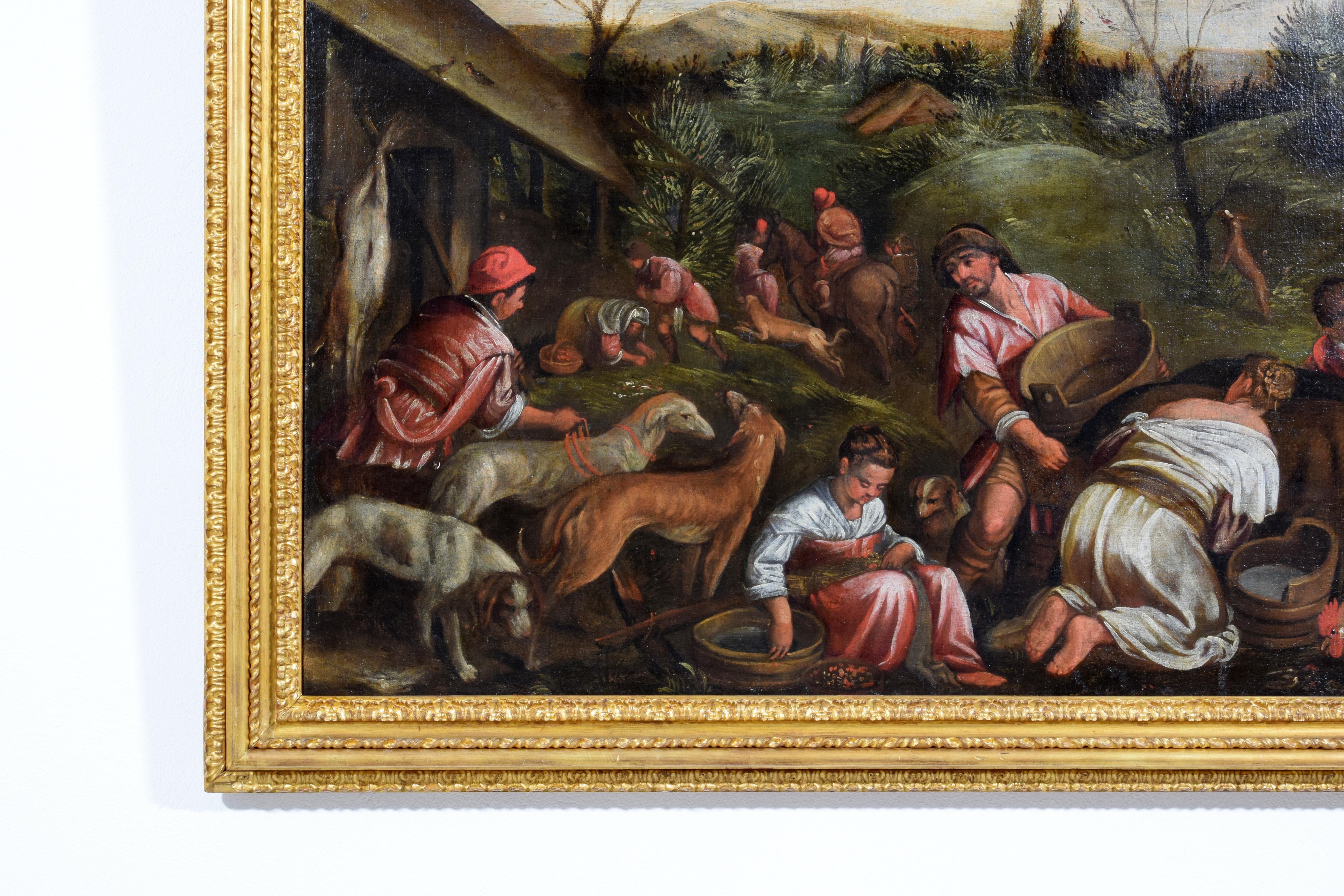 17th Century, Italian painting Allegory of the Spring Follower of Jacopo Bassano For Sale 9