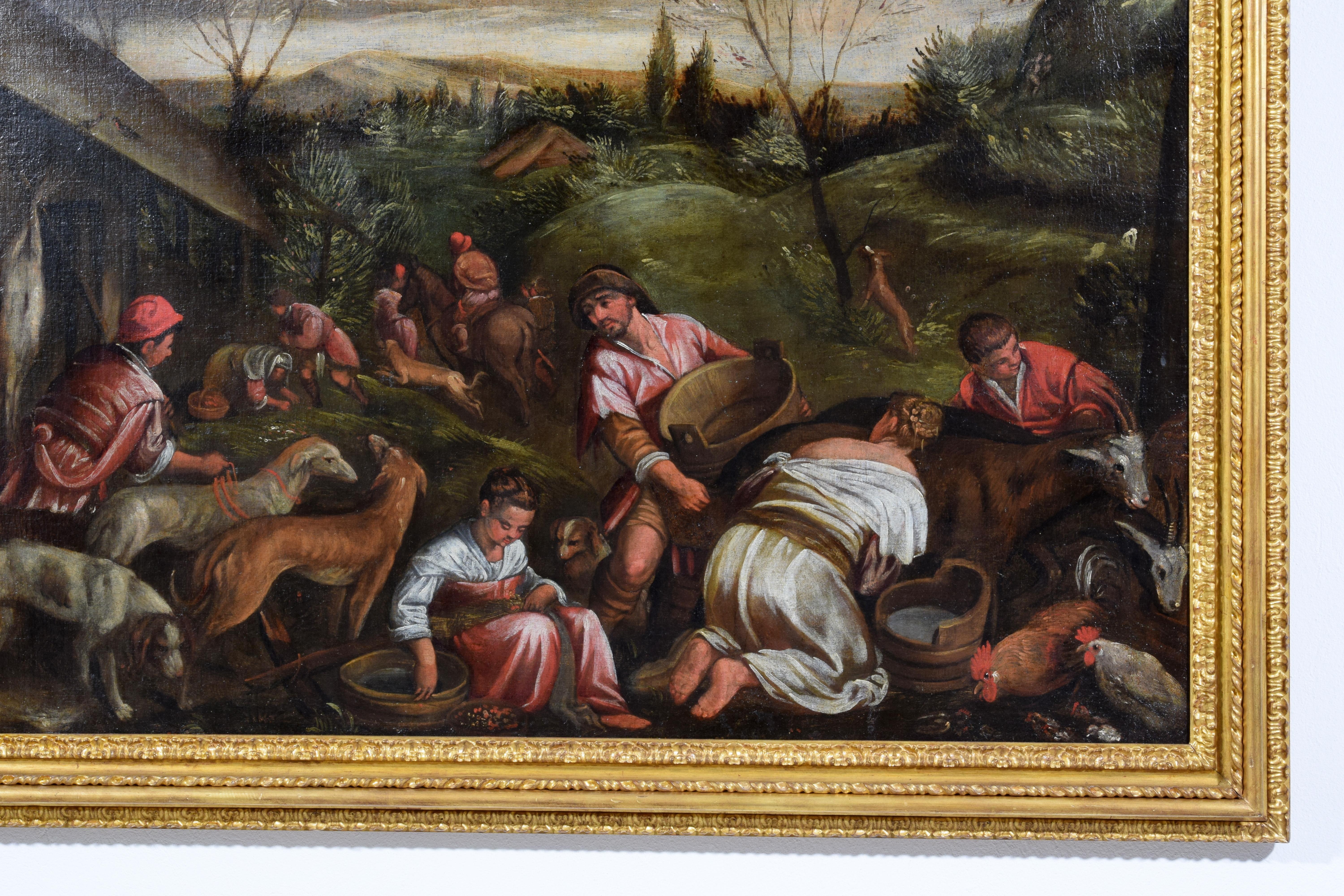 17th Century, Italian painting Allegory of the Spring Follower of Jacopo Bassano For Sale 10