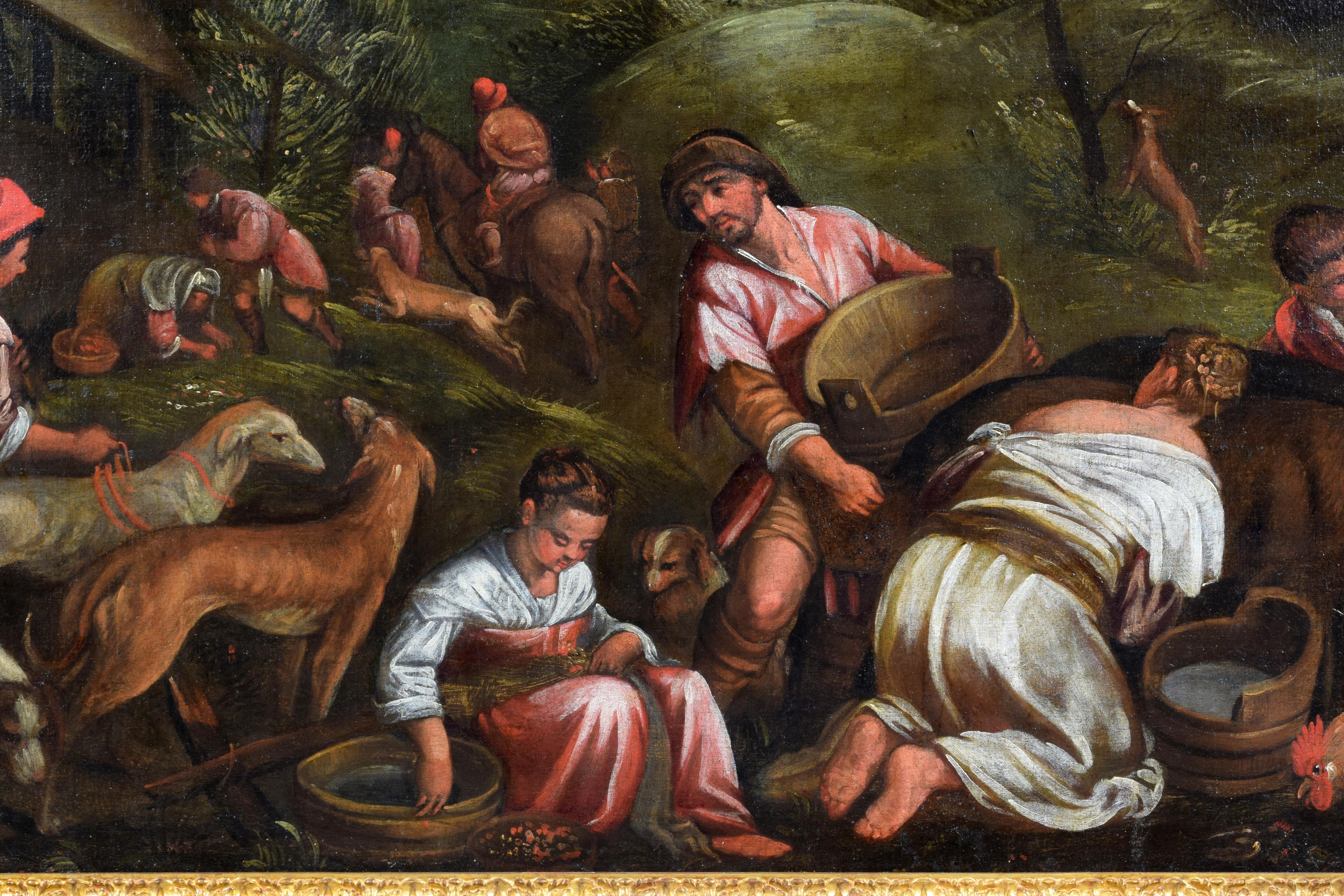 XVIIe siècle, Peinture italienne Allégorie du suiveur de printemps de Jacopo Bassano en vente 10