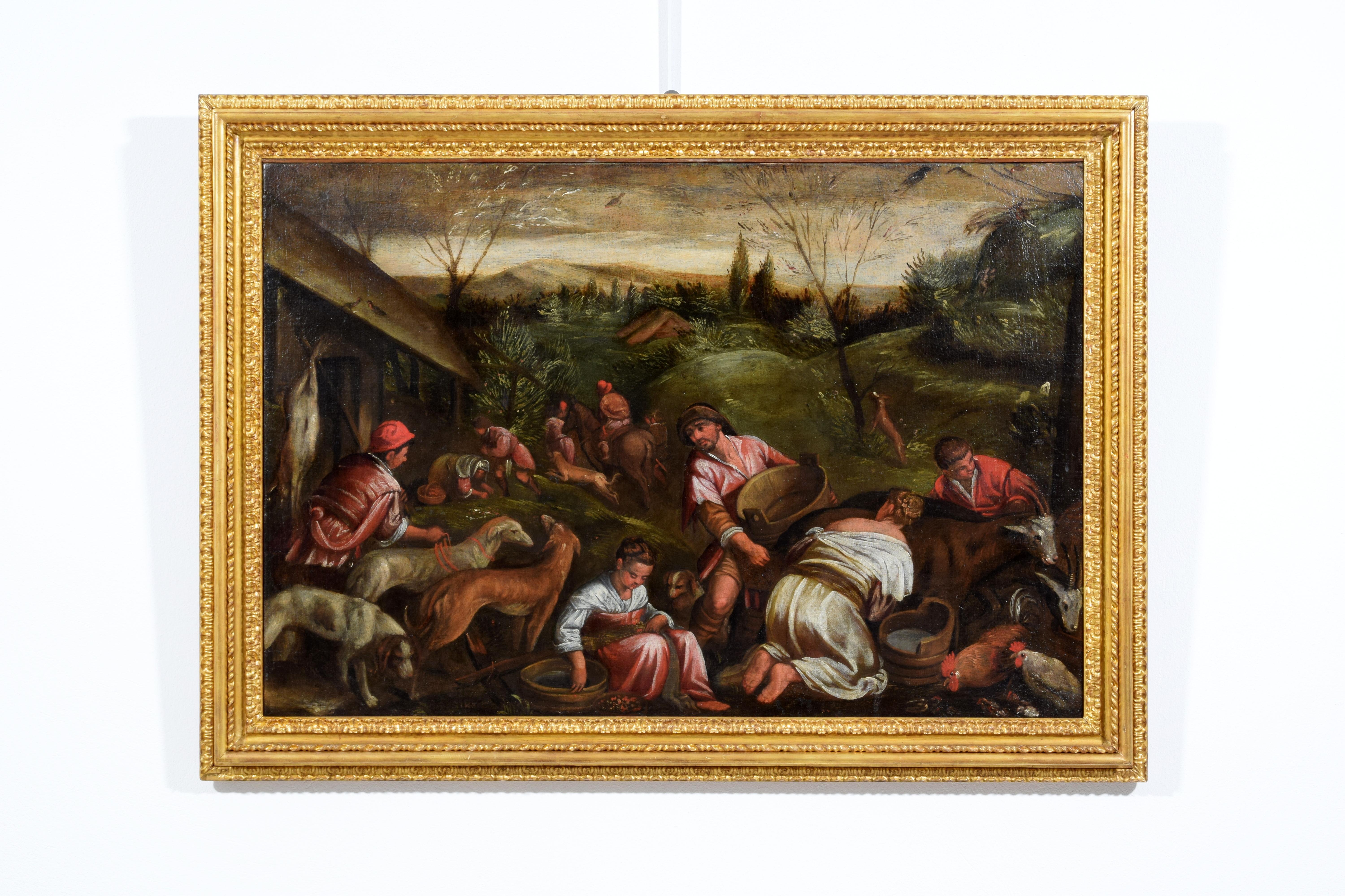 XVIIe siècle, Peinture italienne Allégorie du suiveur de printemps de Jacopo Bassano en vente 12