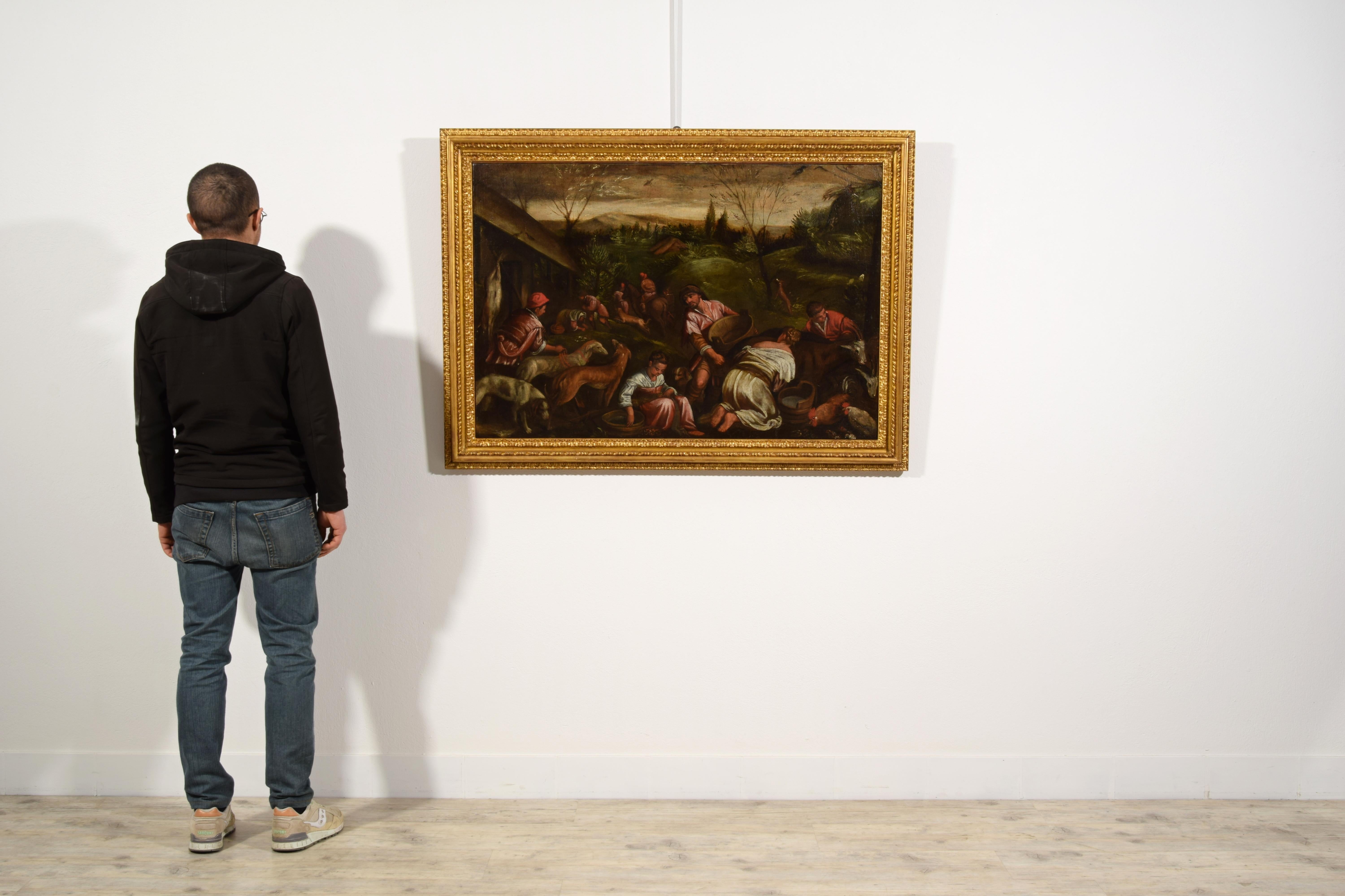 17. Jahrhundert, Italienische Malerei Allegorie des Frühlings Follower of Jacopo Bassano (Leinwand) im Angebot