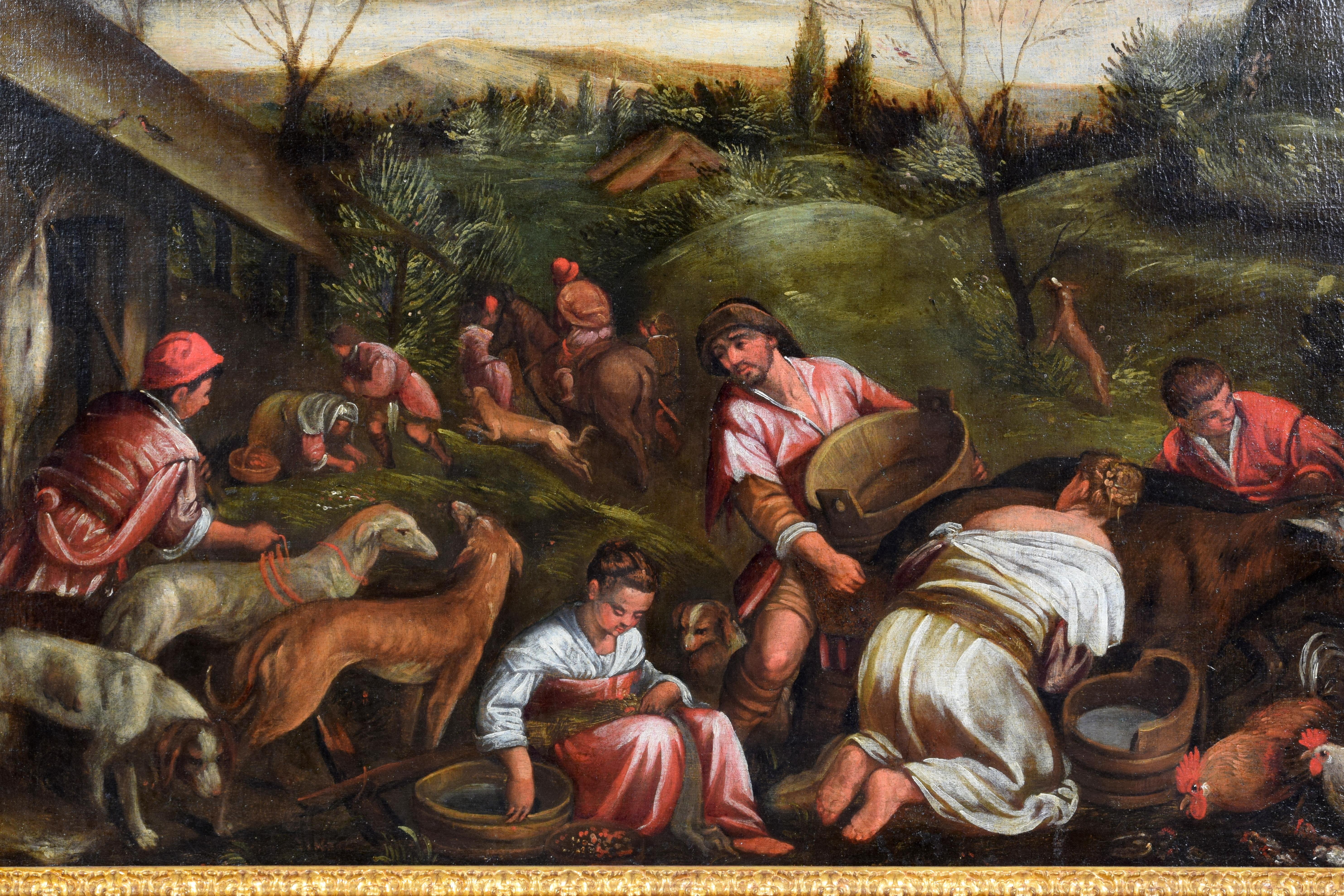 17th Century, Italian painting Allegory of the Spring Follower of Jacopo Bassano For Sale 4