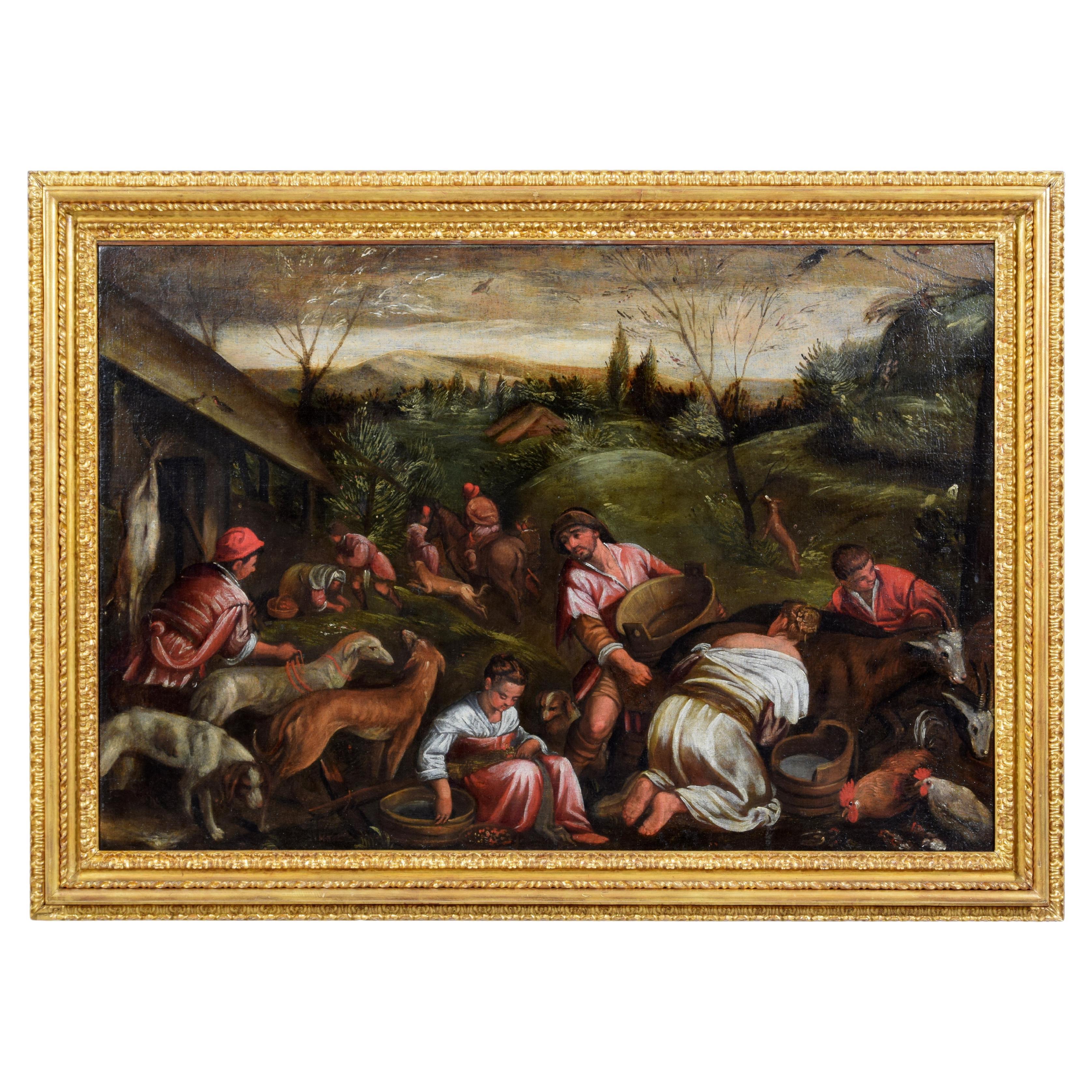 XVIIe siècle, Peinture italienne Allégorie du suiveur de printemps de Jacopo Bassano