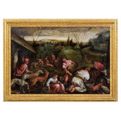 XVIIe siècle, Peinture italienne Allégorie du suiveur de printemps de Jacopo Bassano