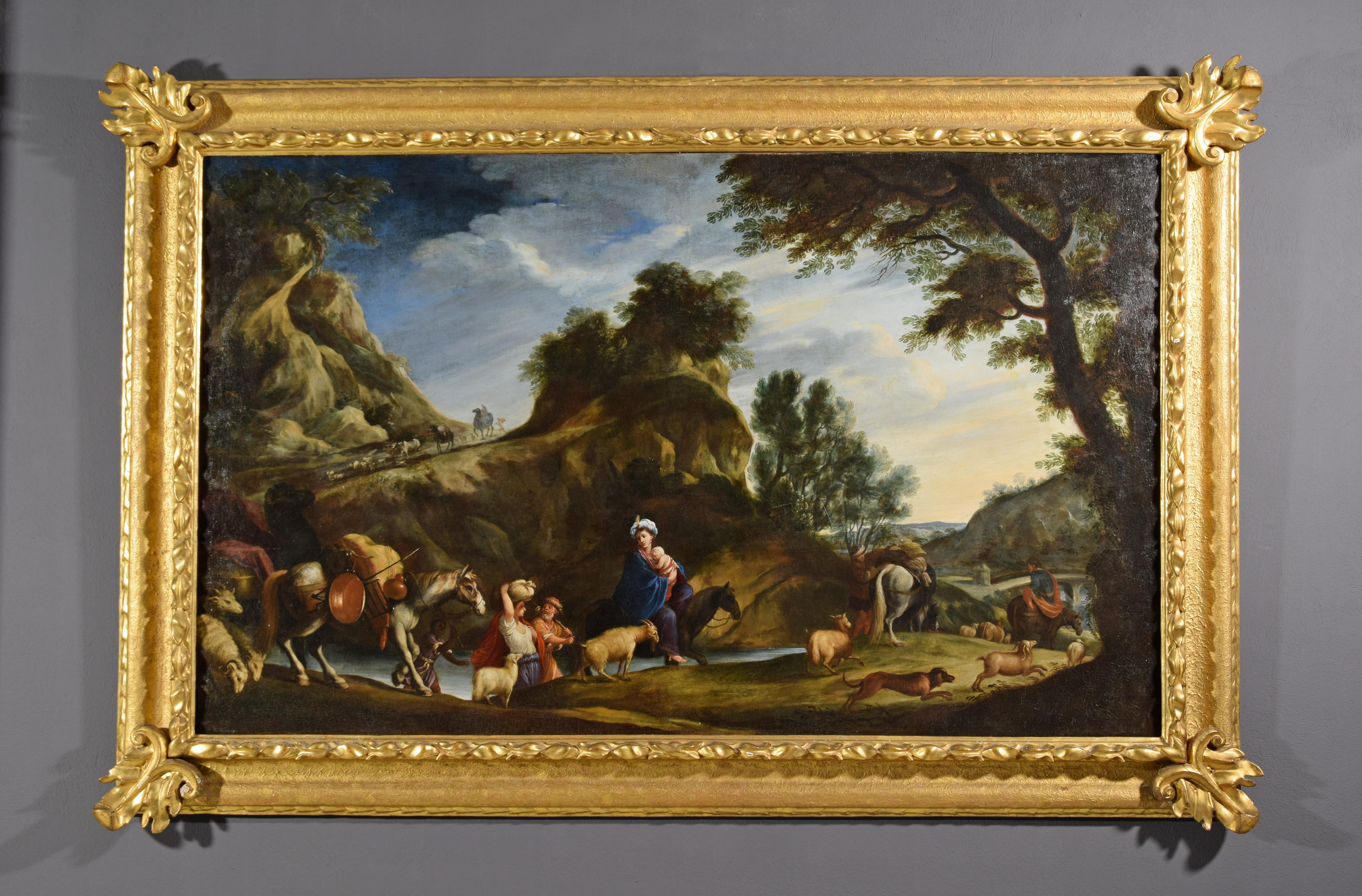 Barocco Dipinto italiano del XVII secolo di Pier Francesco Cittadini, Giacobbe e la sua famiglia in vendita
