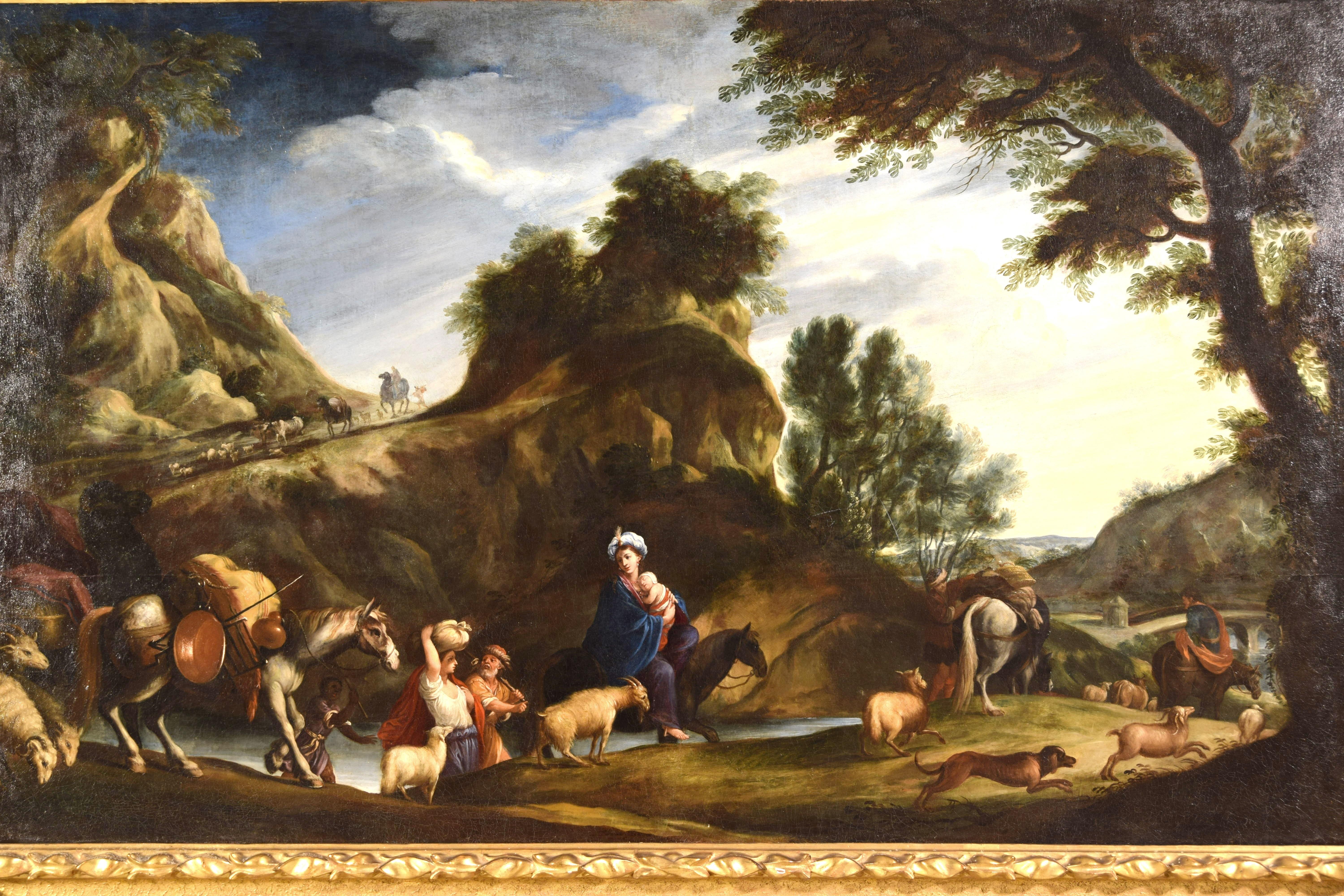 Europeo Dipinto italiano del XVII secolo di Pier Francesco Cittadini, Giacobbe e la sua famiglia in vendita