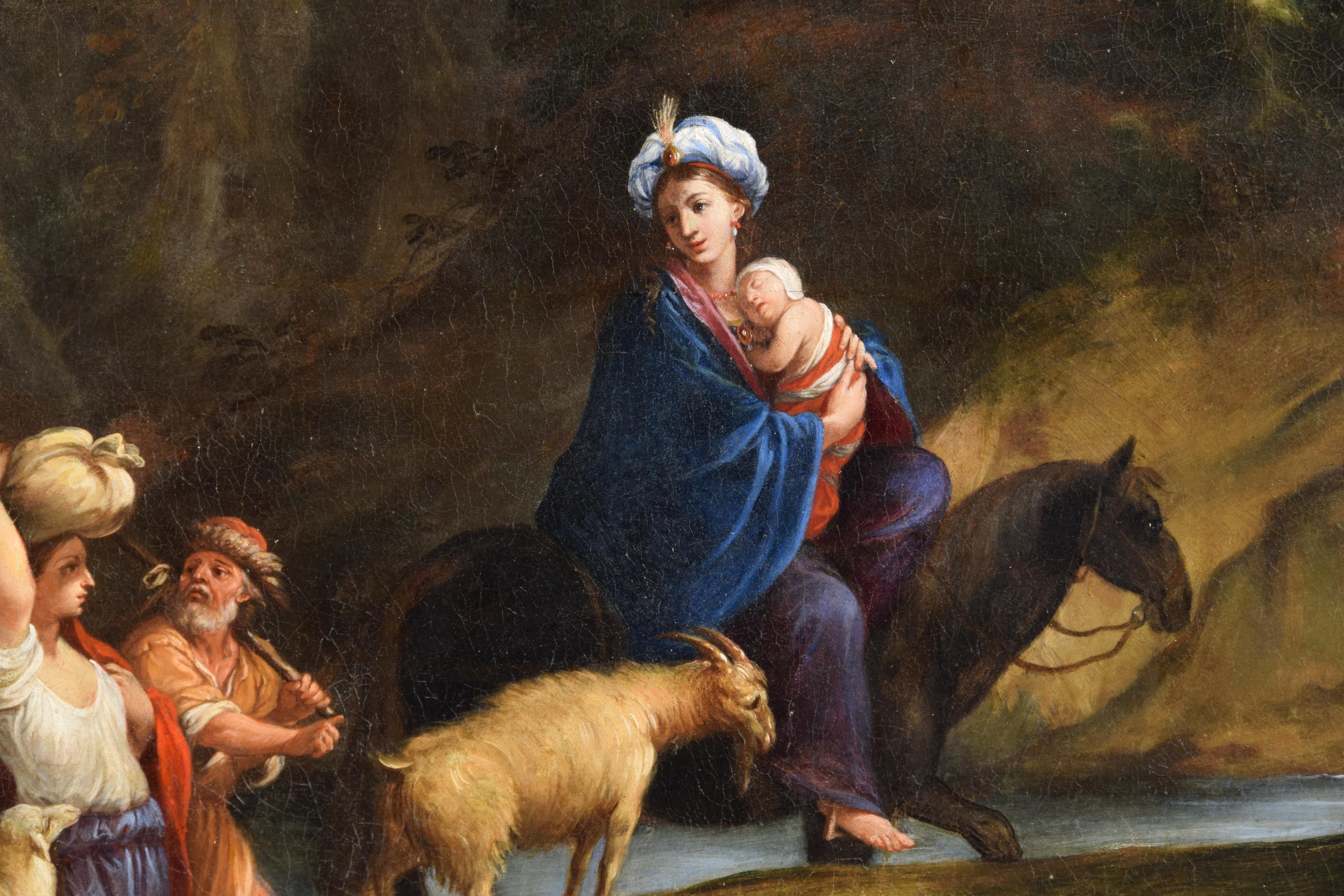 Tela Dipinto italiano del XVII secolo di Pier Francesco Cittadini, Giacobbe e la sua famiglia in vendita