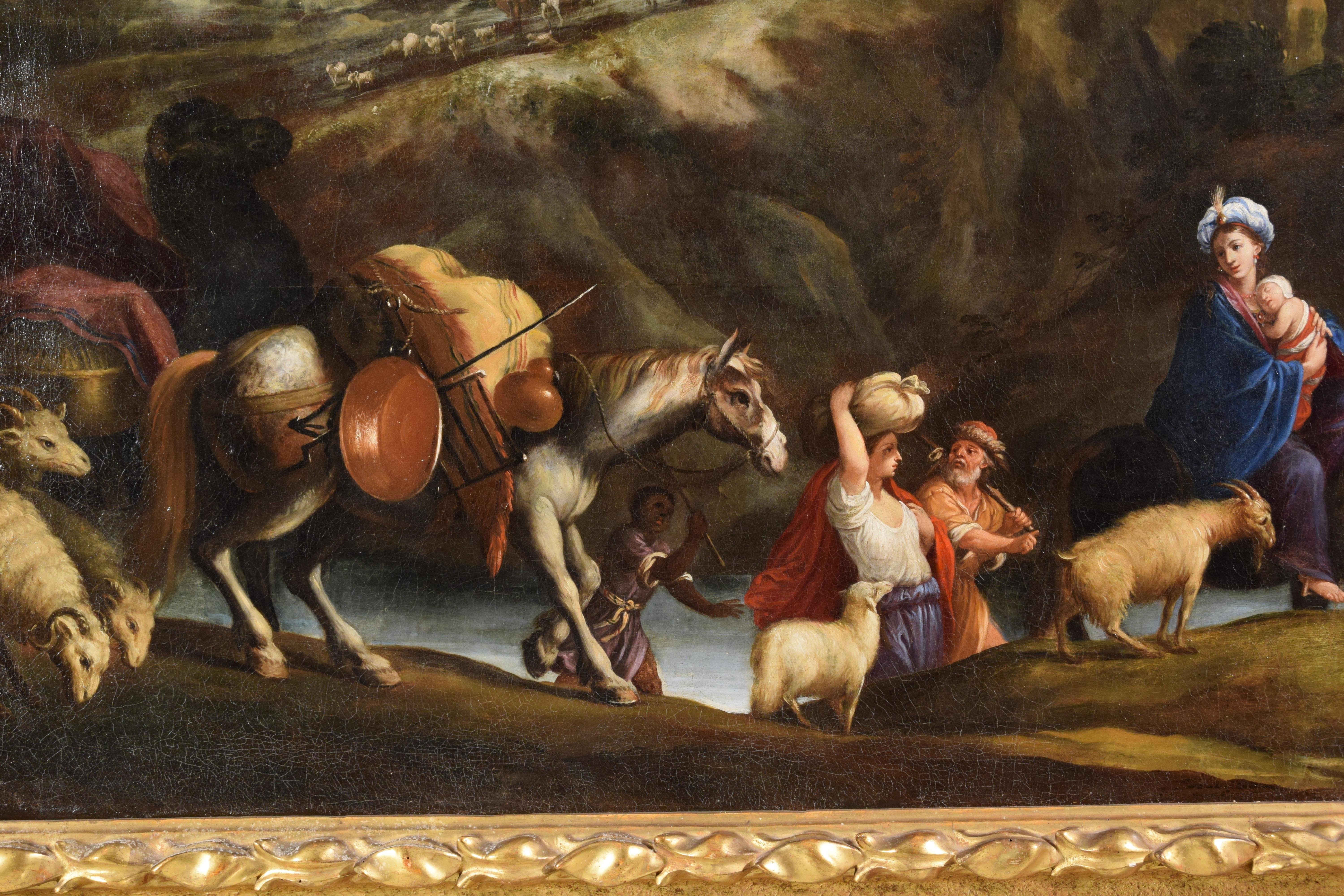 Dipinto italiano del XVII secolo di Pier Francesco Cittadini, Giacobbe e la sua famiglia in vendita 3