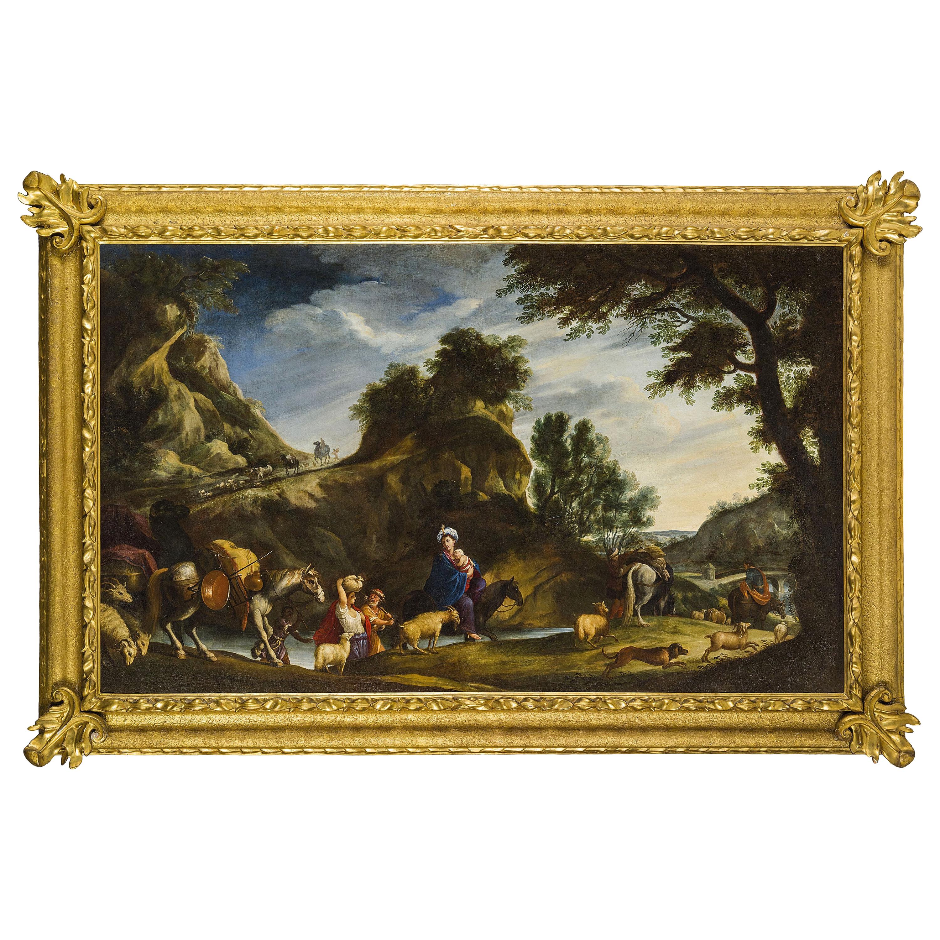 17th Century, Italian Painting by Pier Francesco Cittadini, Jacob and his  Family For Sale at 1stDibs