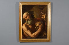 17th Century, Italian Painting Saint Jerome Hears the Trumpet of Judgment