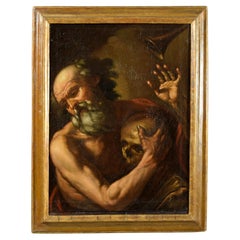 Siglo XVII, Pintura italiana San Jerónimo oye la trompeta del Juicio Final