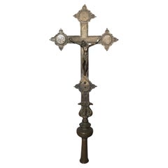 17th-Century Italian Processional Cross in Bronze