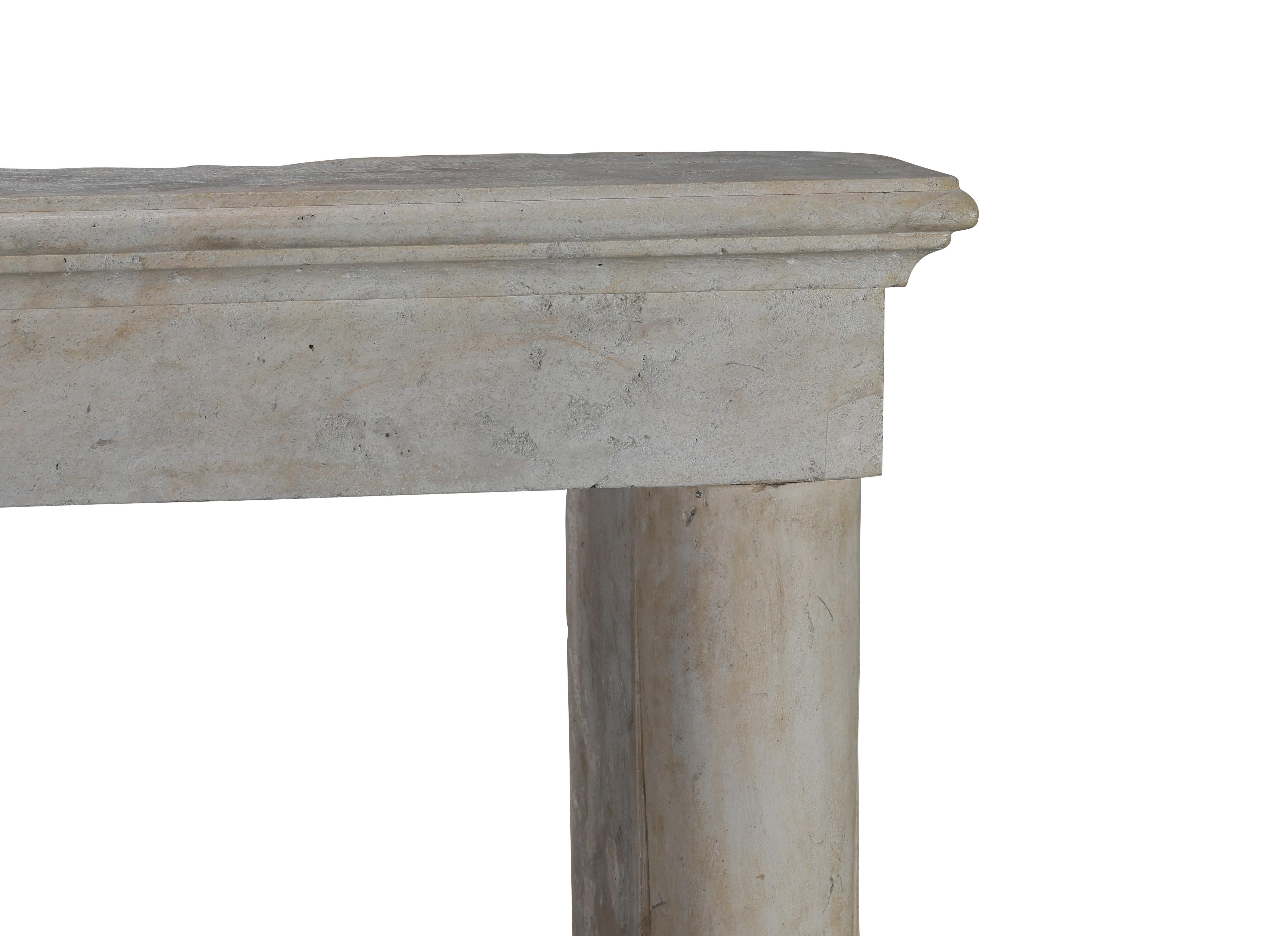 Chimenea de piedra caliza de un palacio provincial italiano del siglo XVII en venta 3
