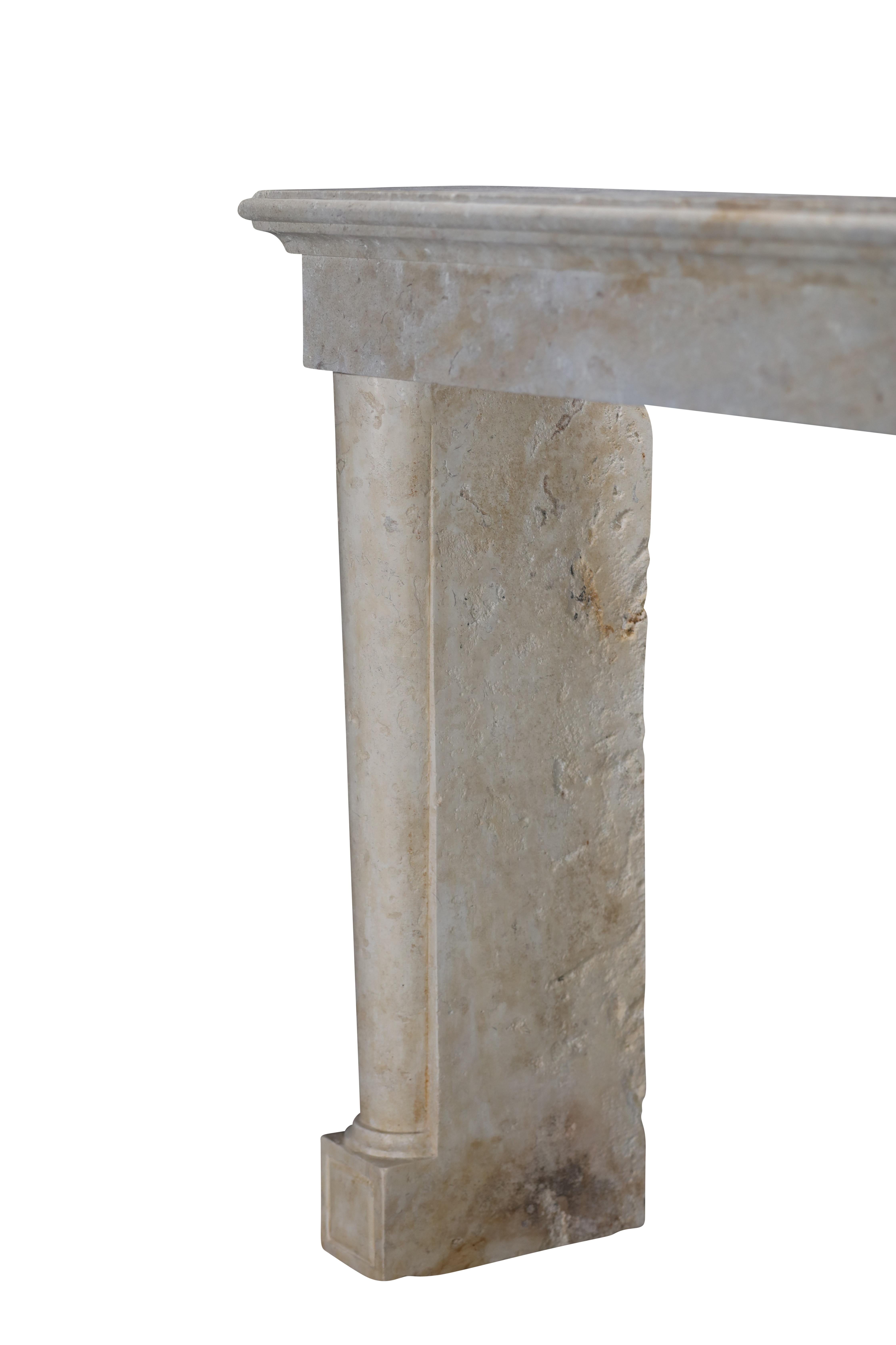 Chimenea de piedra caliza de un palacio provincial italiano del siglo XVII en venta 11