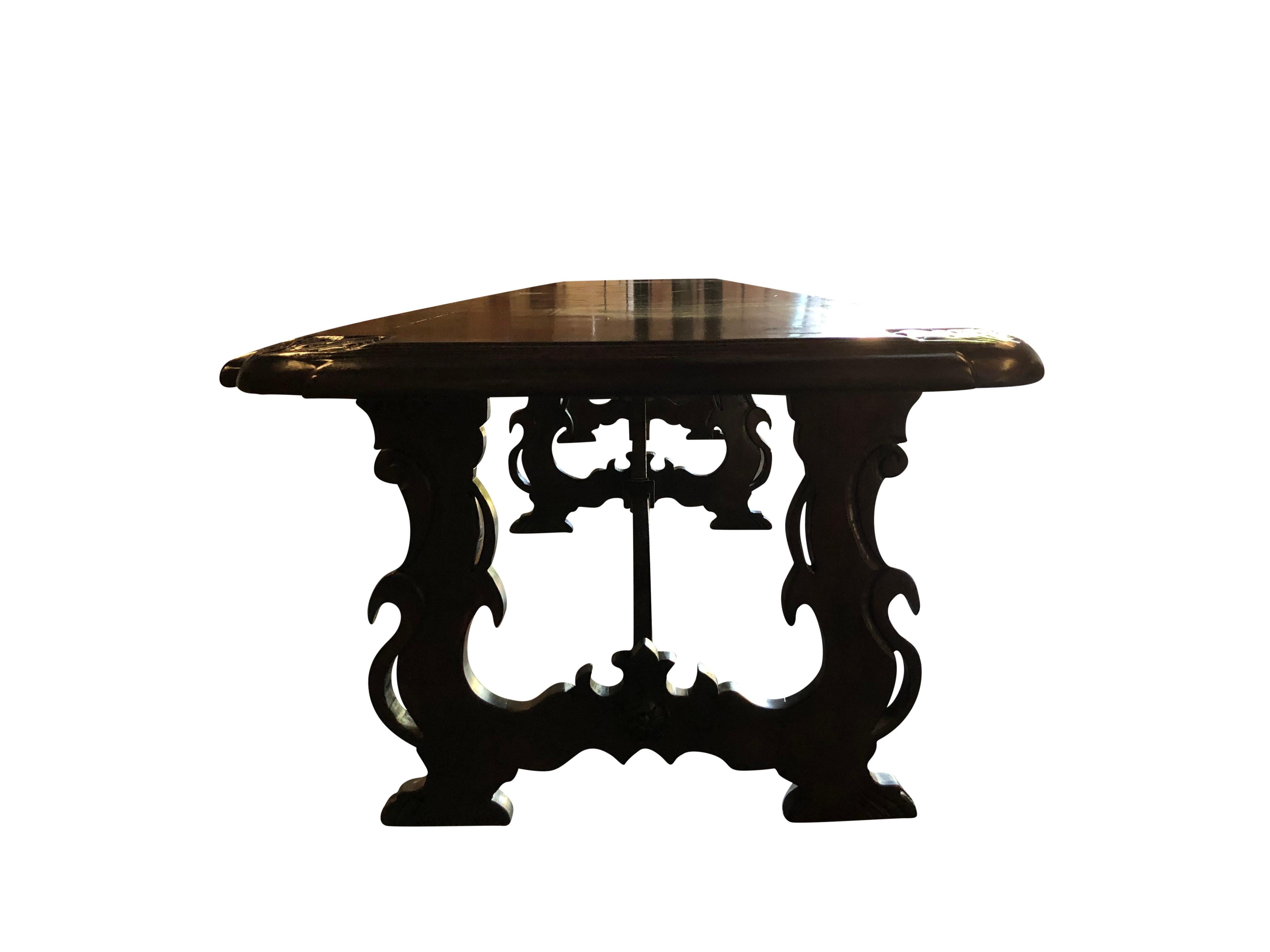 Hand-Crafted 17th Century Italian Refectory Table