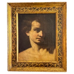 17th Century Italian Renaissance Oil Painting, in the Style of Caravaggio, 1660