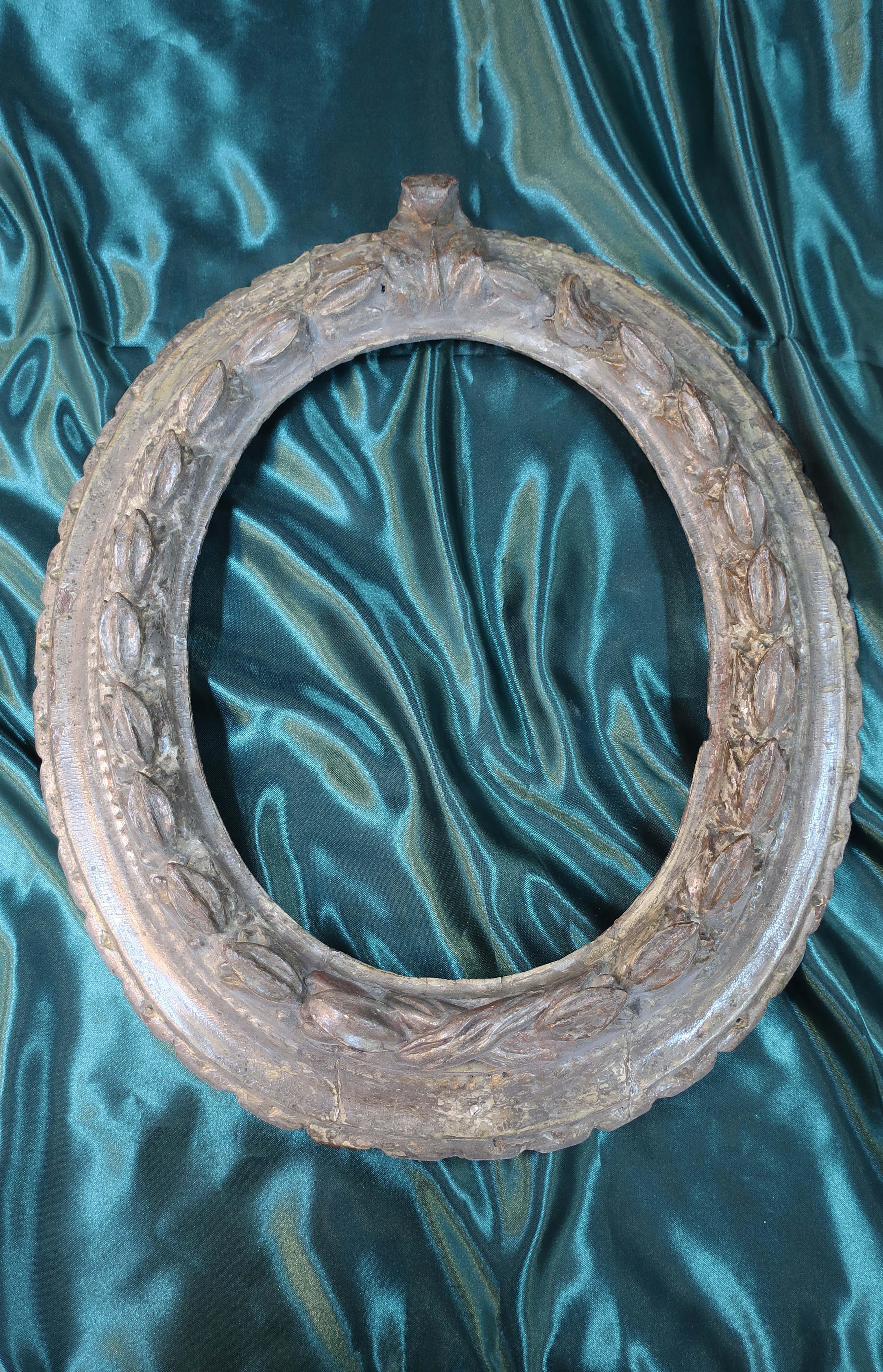 19th Century Oxidized silver frame in Neoclassical style For Sale 3