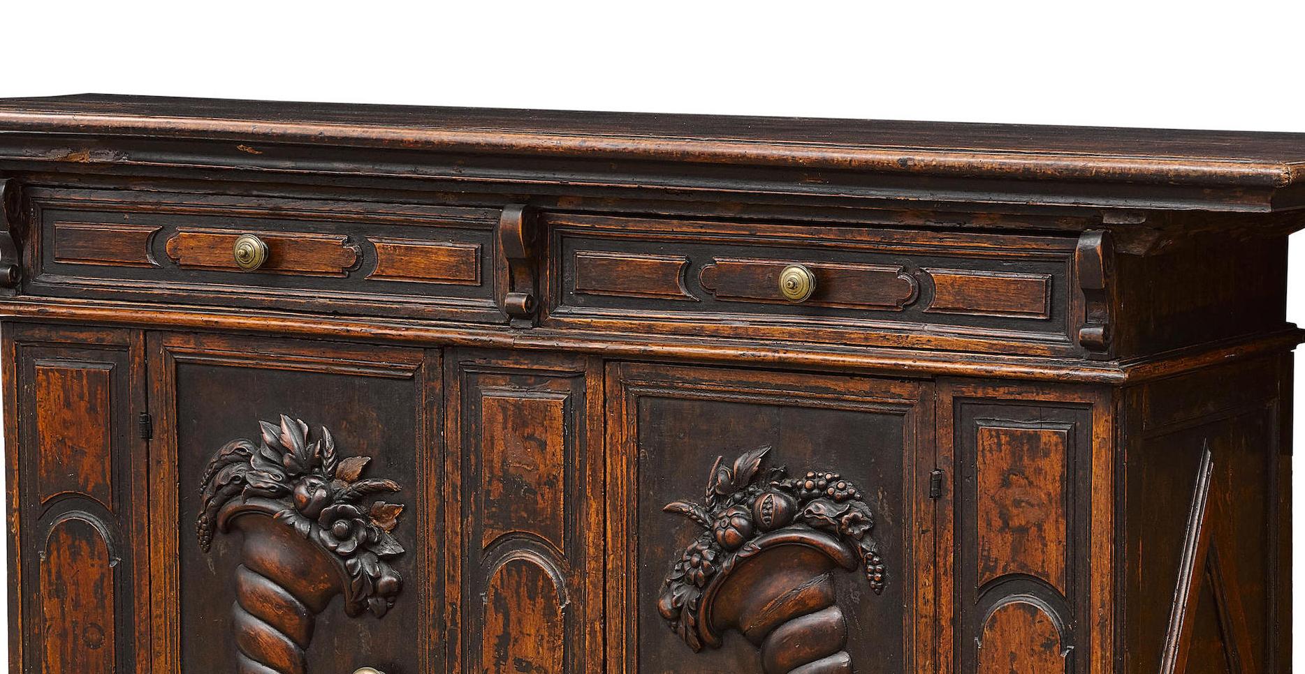 17th Century Italian Renaissance Walnut Credenza 7