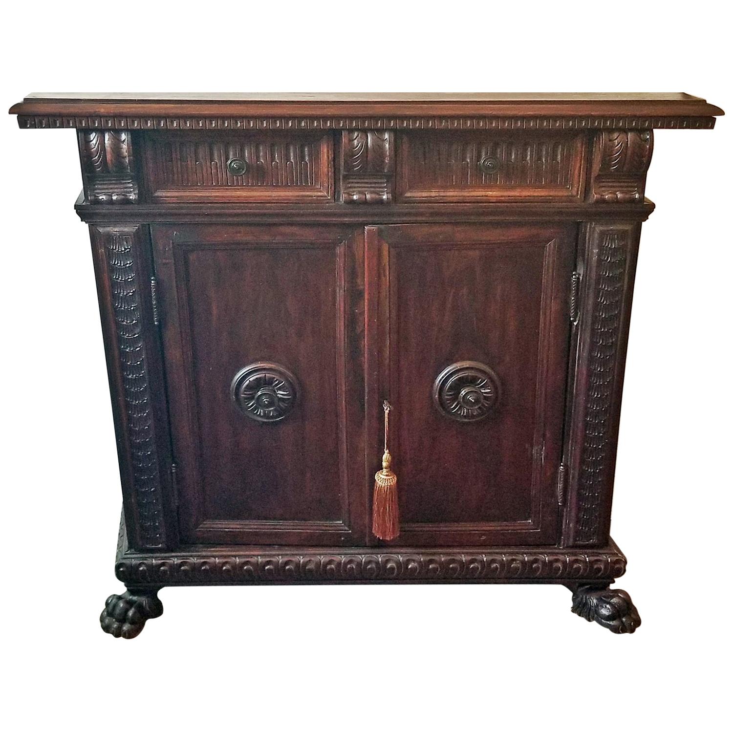 17th Century Italian Renaissance Walnut Credenza or Cabinet