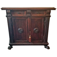 Antique 17th Century Italian Renaissance Walnut Credenza or Cabinet