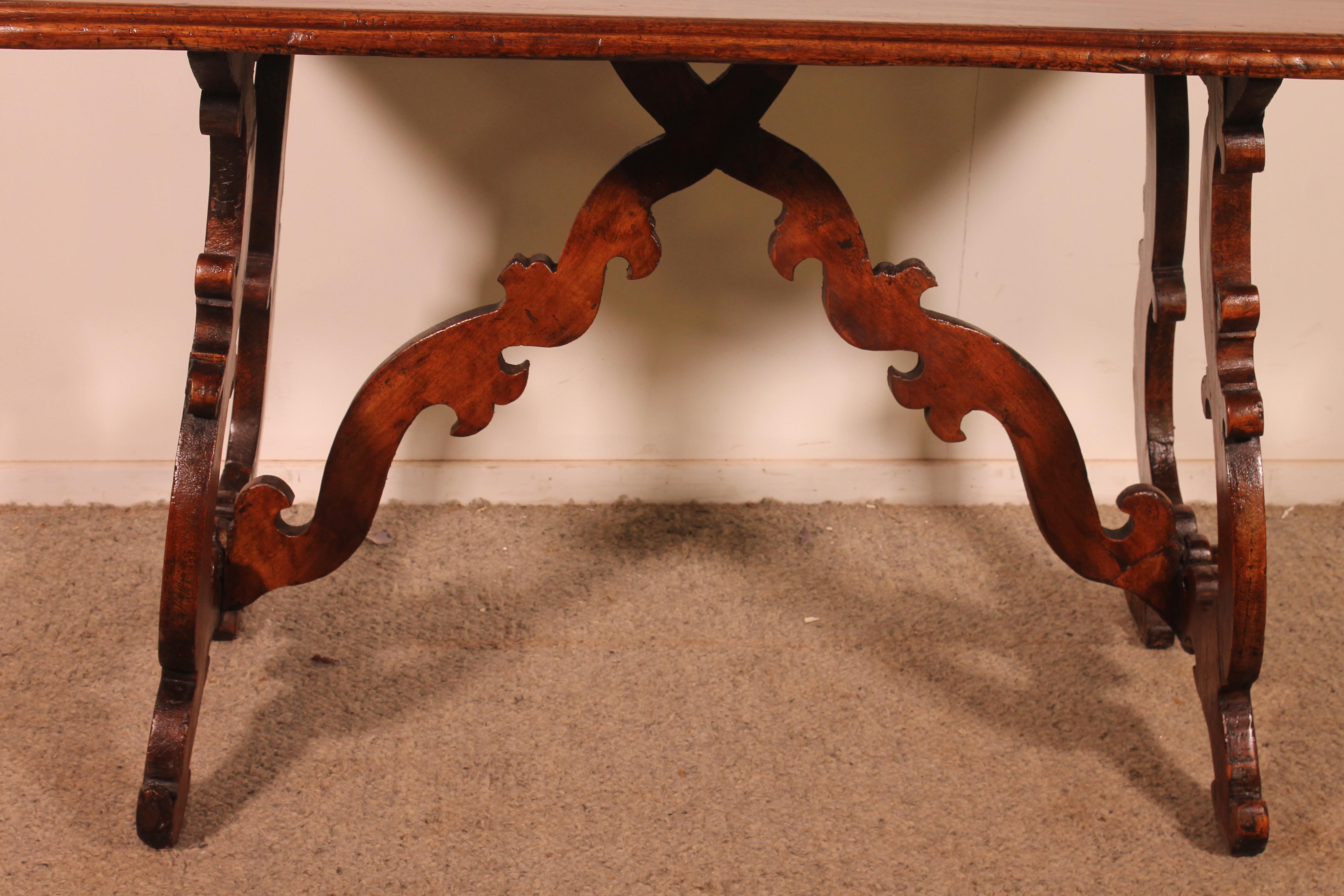 18th Century and Earlier 17th Century Italian Renaissance Walnut Table For Sale