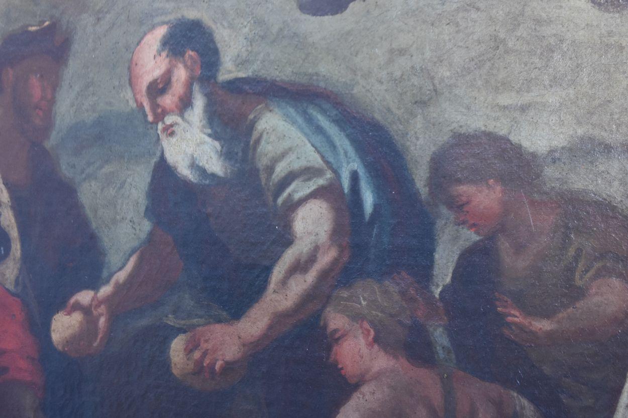 Peint scène biblique de l'école italienne du XVIIe siècle en vente