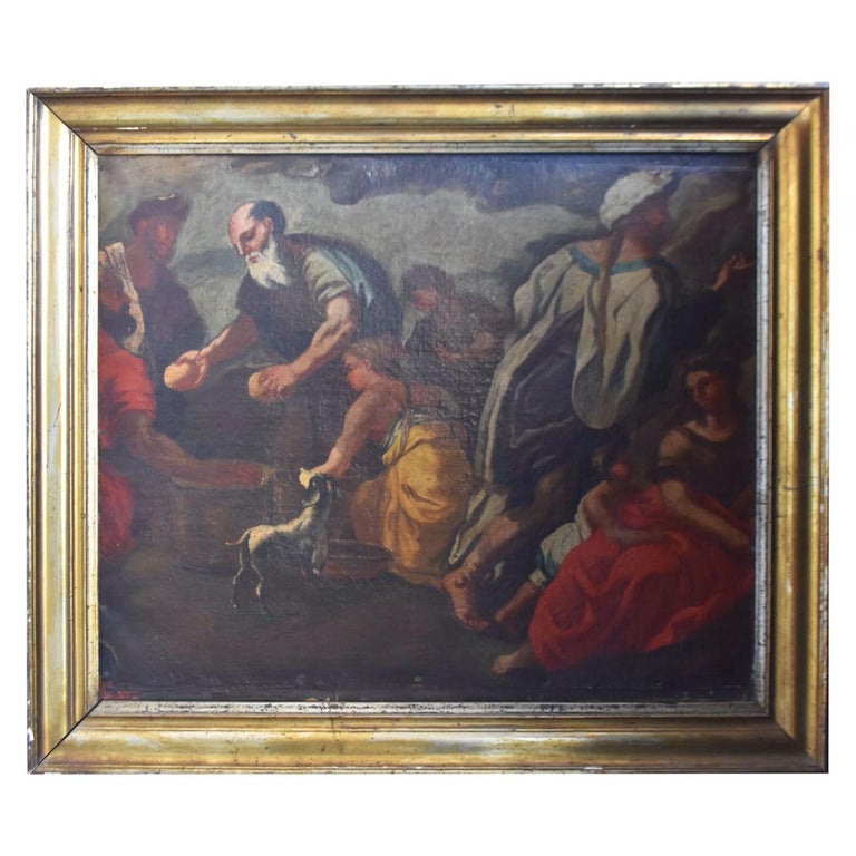 17th Century Italian School Biblical Scene For Sale at 1stDibs