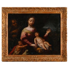 17th century Italian School  "Holy Family with St. John the Baptist"