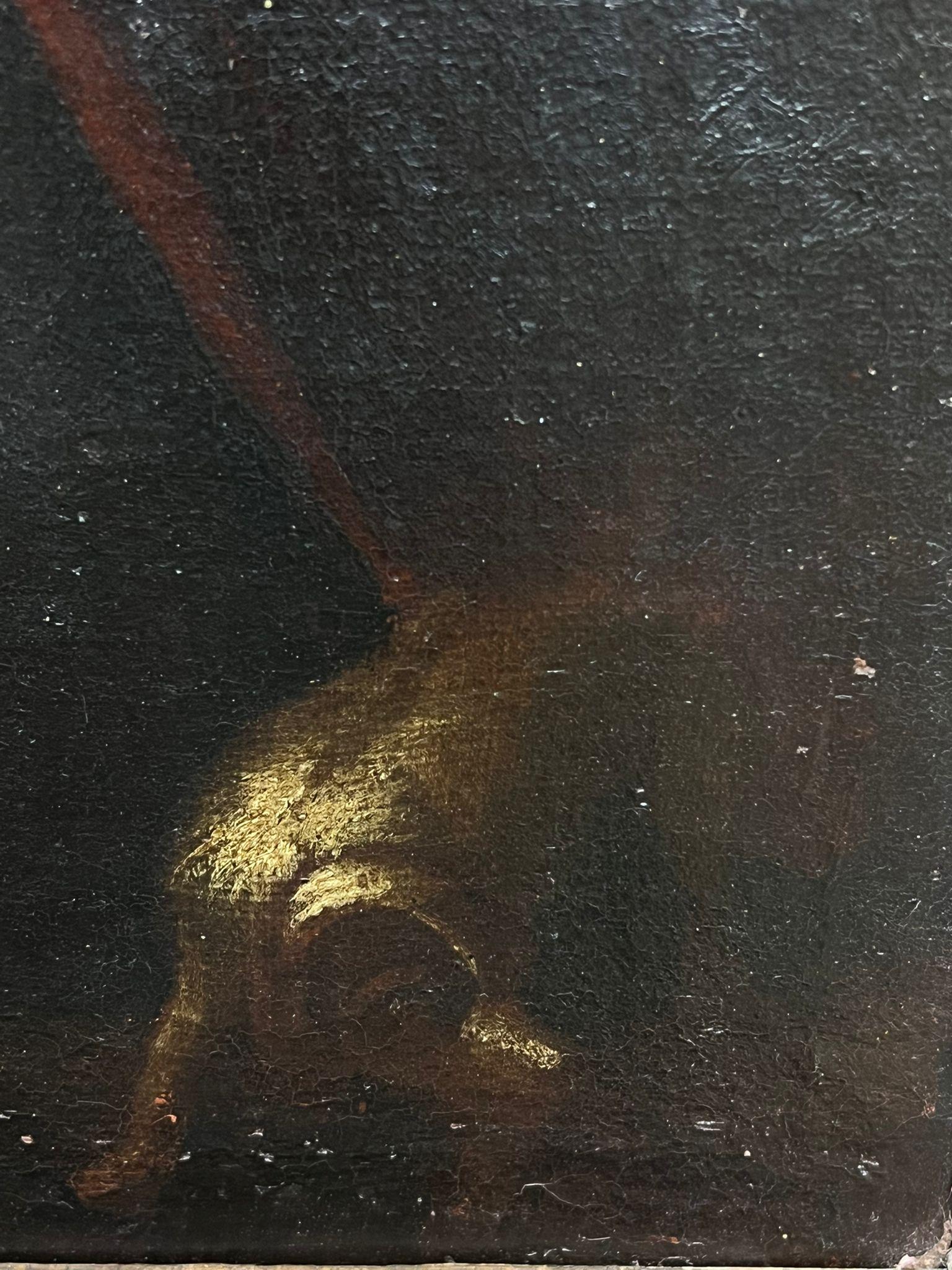 17th Century Large Italian Old Master Oil Christ and the Penitent Canaanite For Sale 5