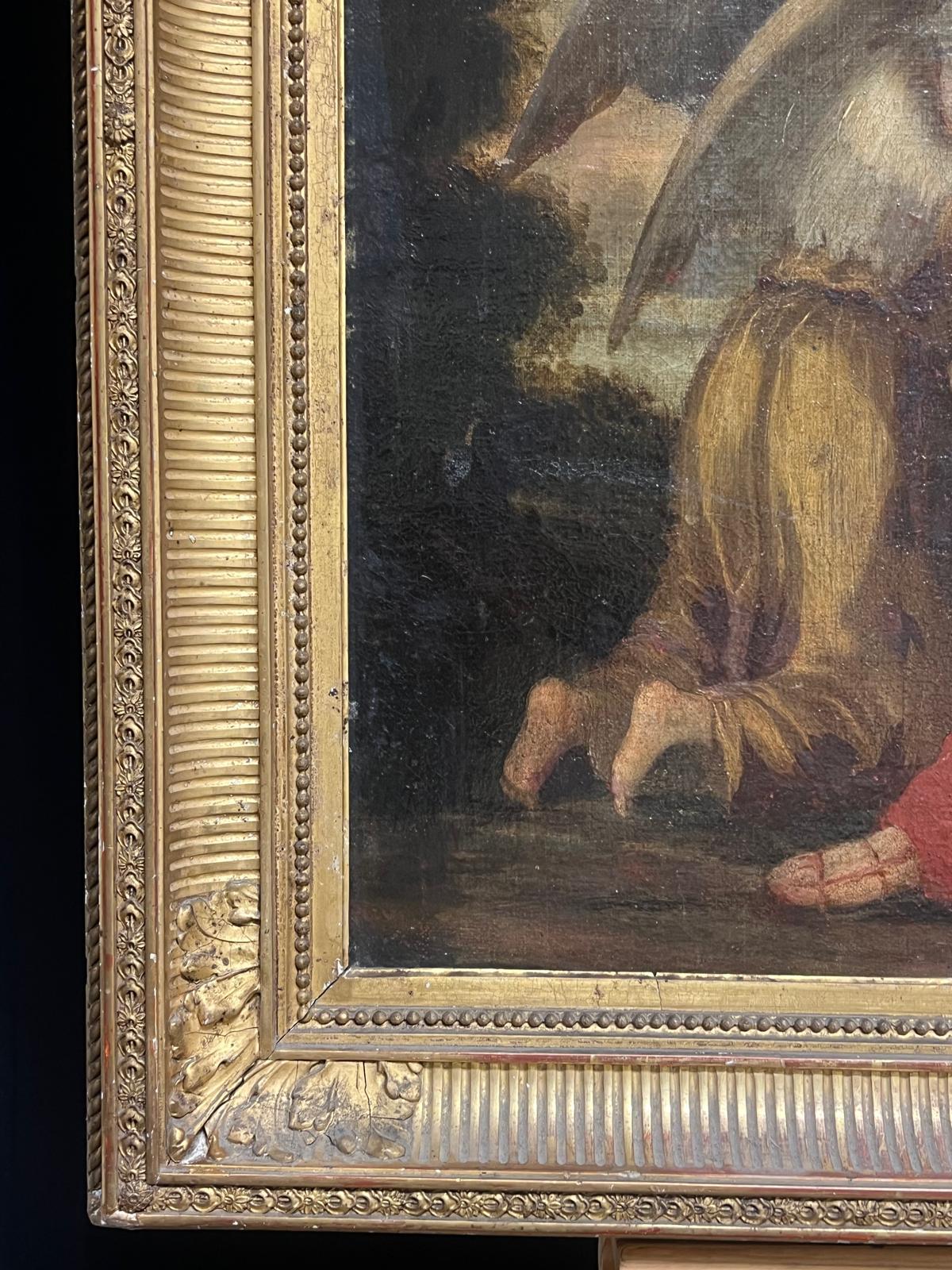Peinture baroque du 17e siècle Madonna & Child Attendant Angels Offering Gifts en vente 7