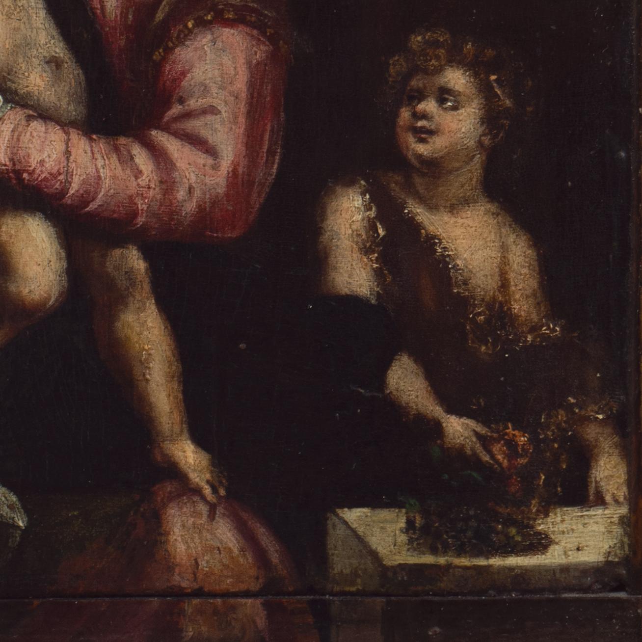 'Mary with Jesus and St. John the Baptist', 17th Century Milanese School Oil For Sale 7