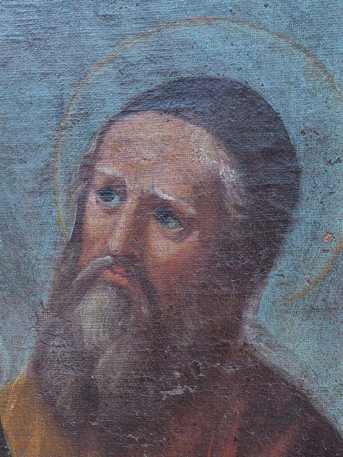 Óleo religioso de escuela italiana del siglo XVII 