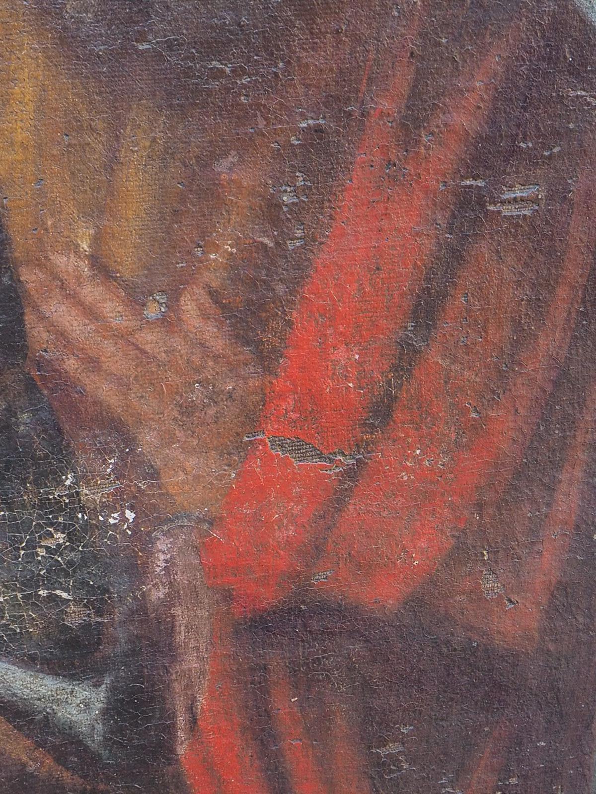 Óleo religioso de escuela italiana del siglo XVII 