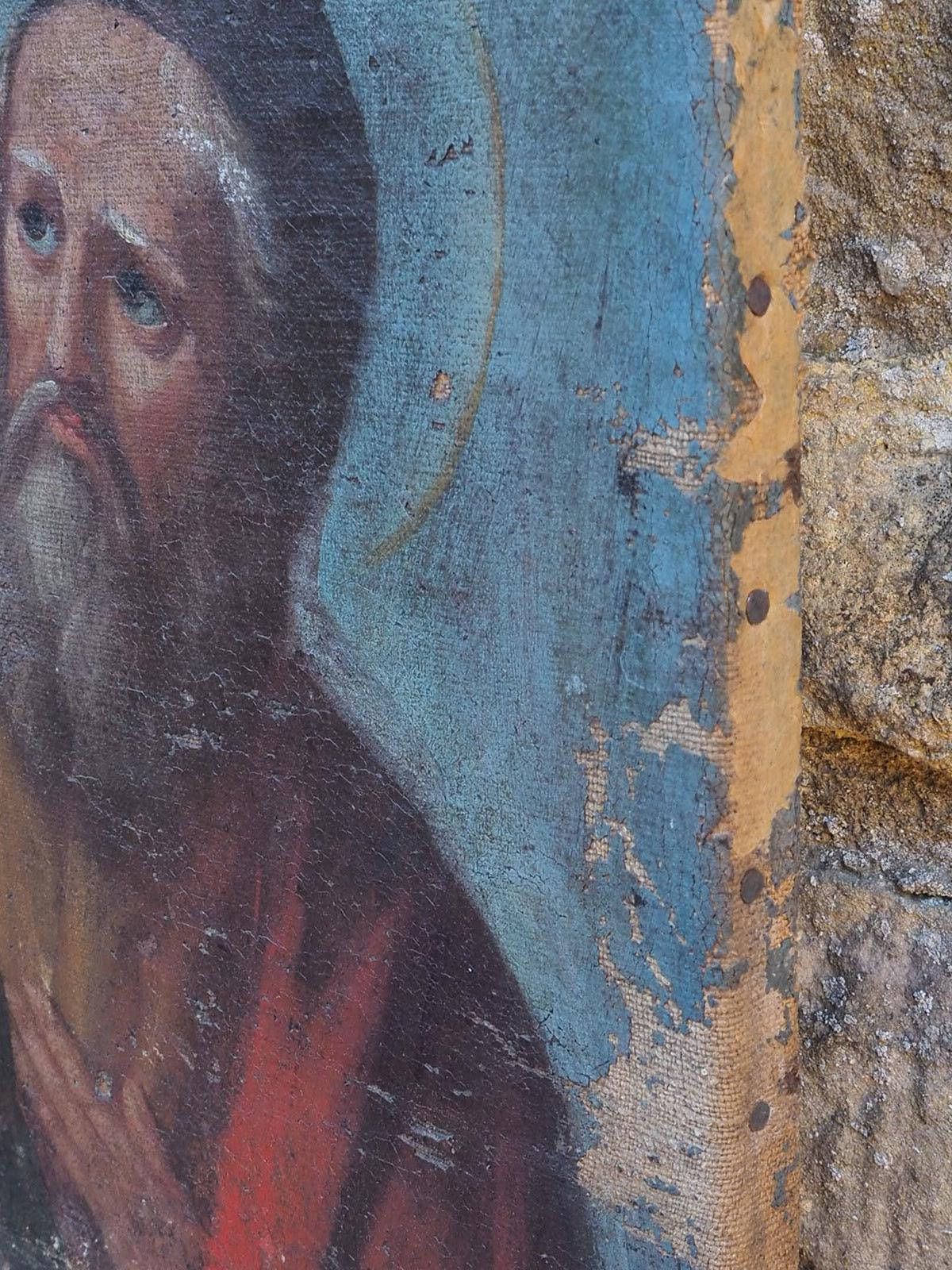 Óleo religioso de escuela italiana del siglo XVII 