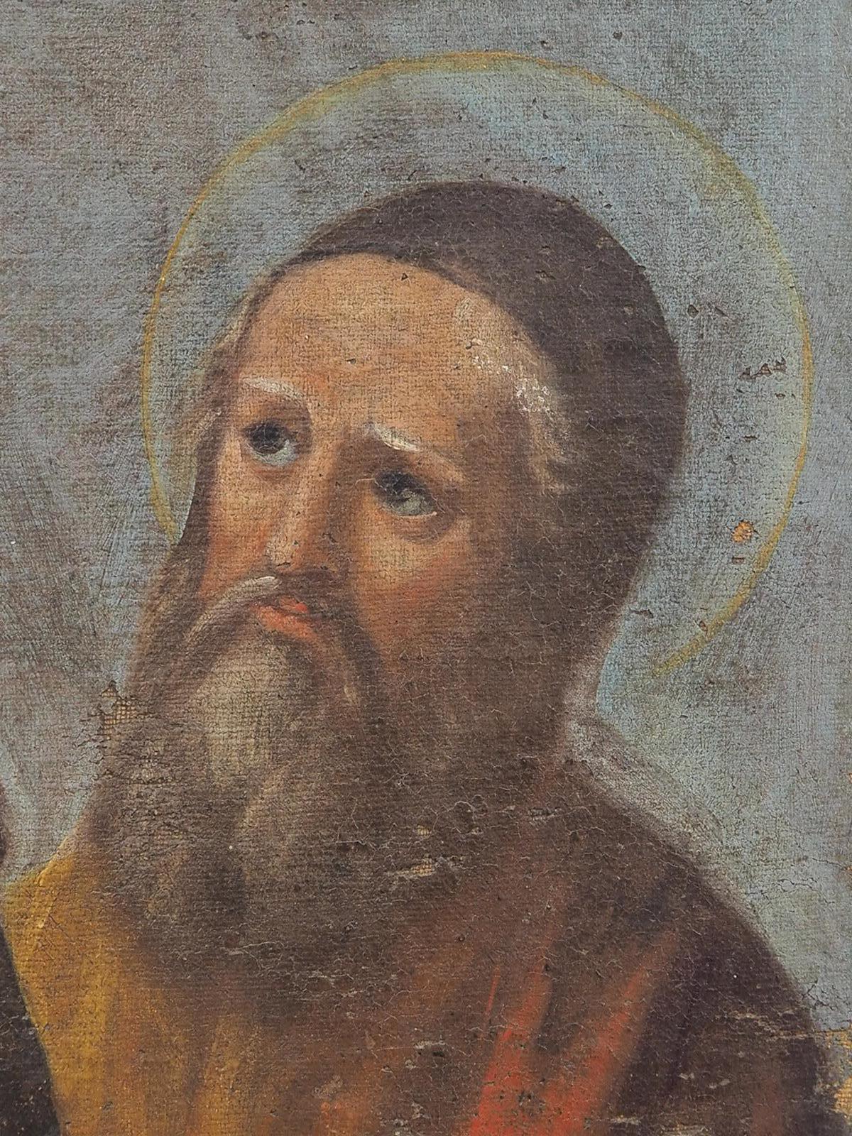 Óleo religioso de escuela italiana del siglo XVII 