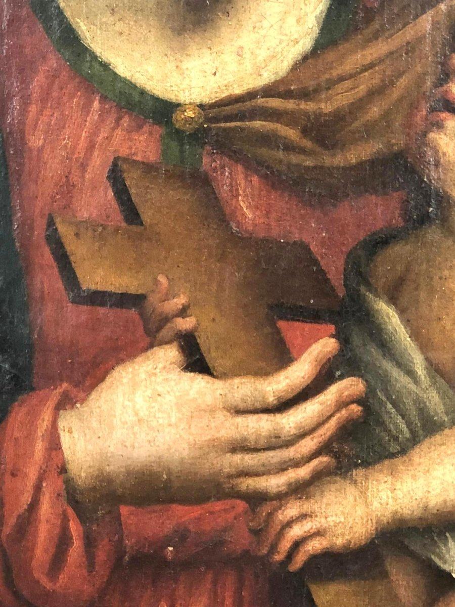 17th Century Italian School Virgin and Child Painting In Good Condition In Badia Polesine, Rovigo