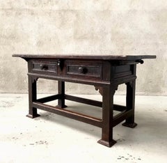 17th century Italian walnut ‘Palazzo’ side table