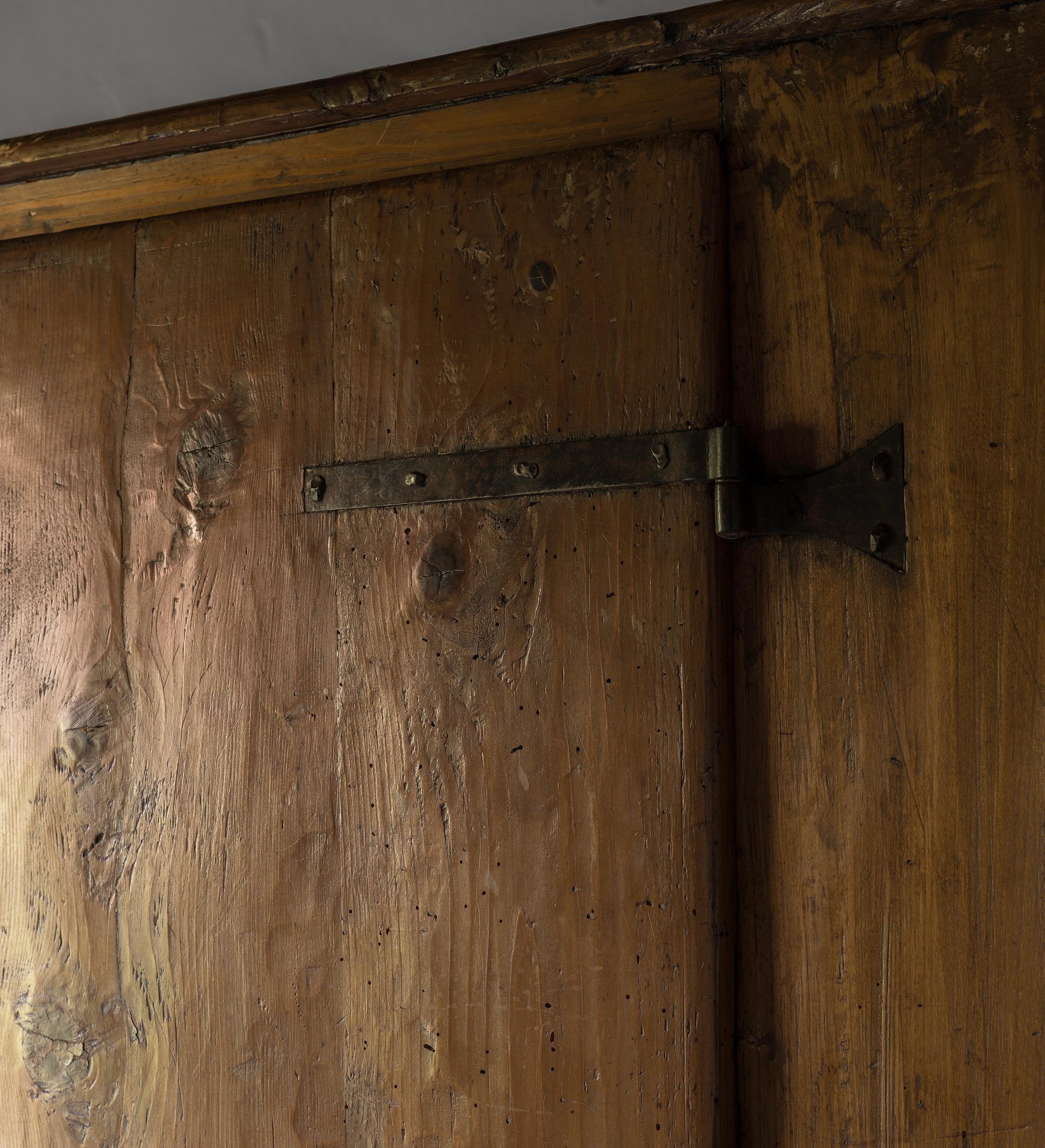 18th Century and Earlier 17th Century Italian Single-Door Montagnard Wardrobe For Sale