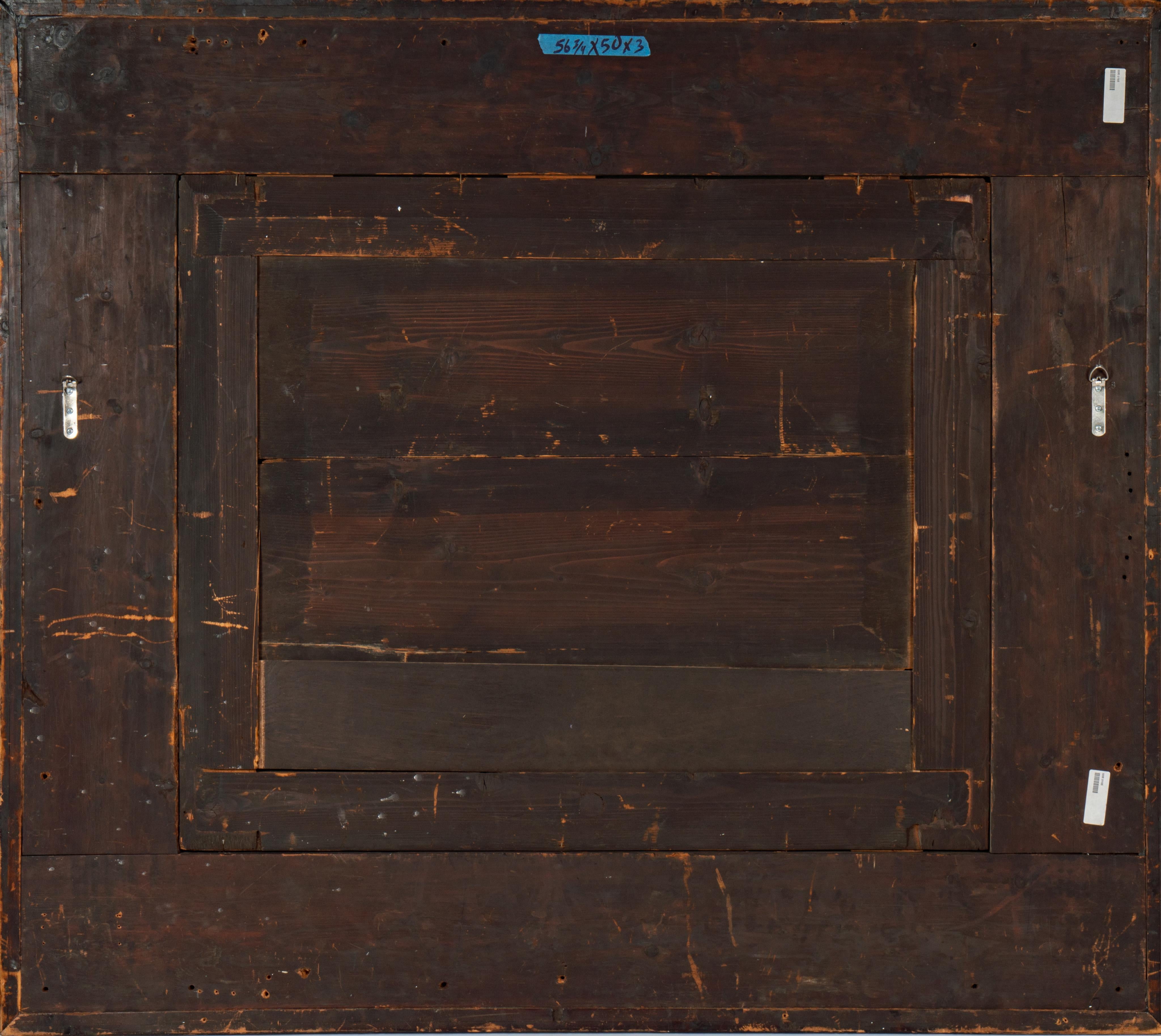 17th century Italian  Specimen Stone -Inset  Ebonized Wood Wall Mirror For Sale 5