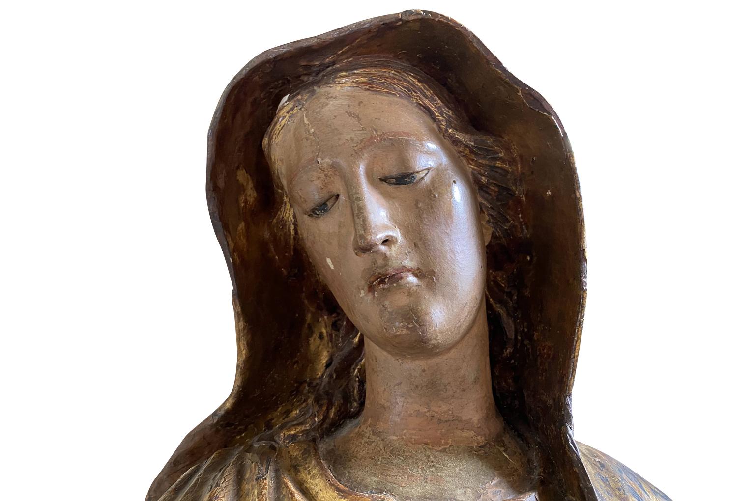 17th Century Italian Statue of the Madonna 2