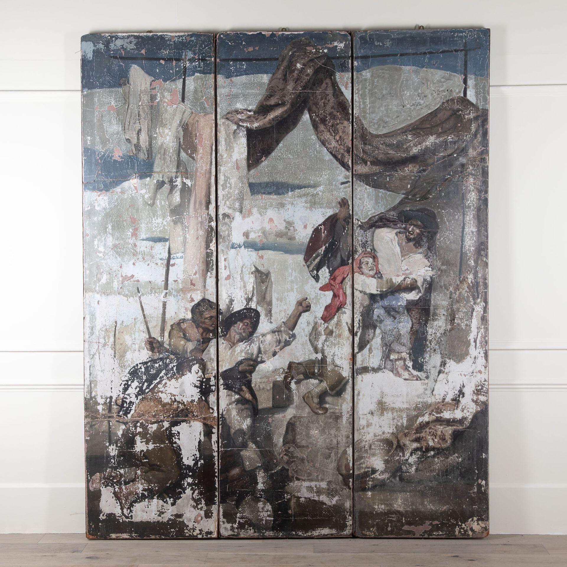Italienisches Stuck-Gips- Fresco aus dem 17. Jahrhundert (Barock) im Angebot