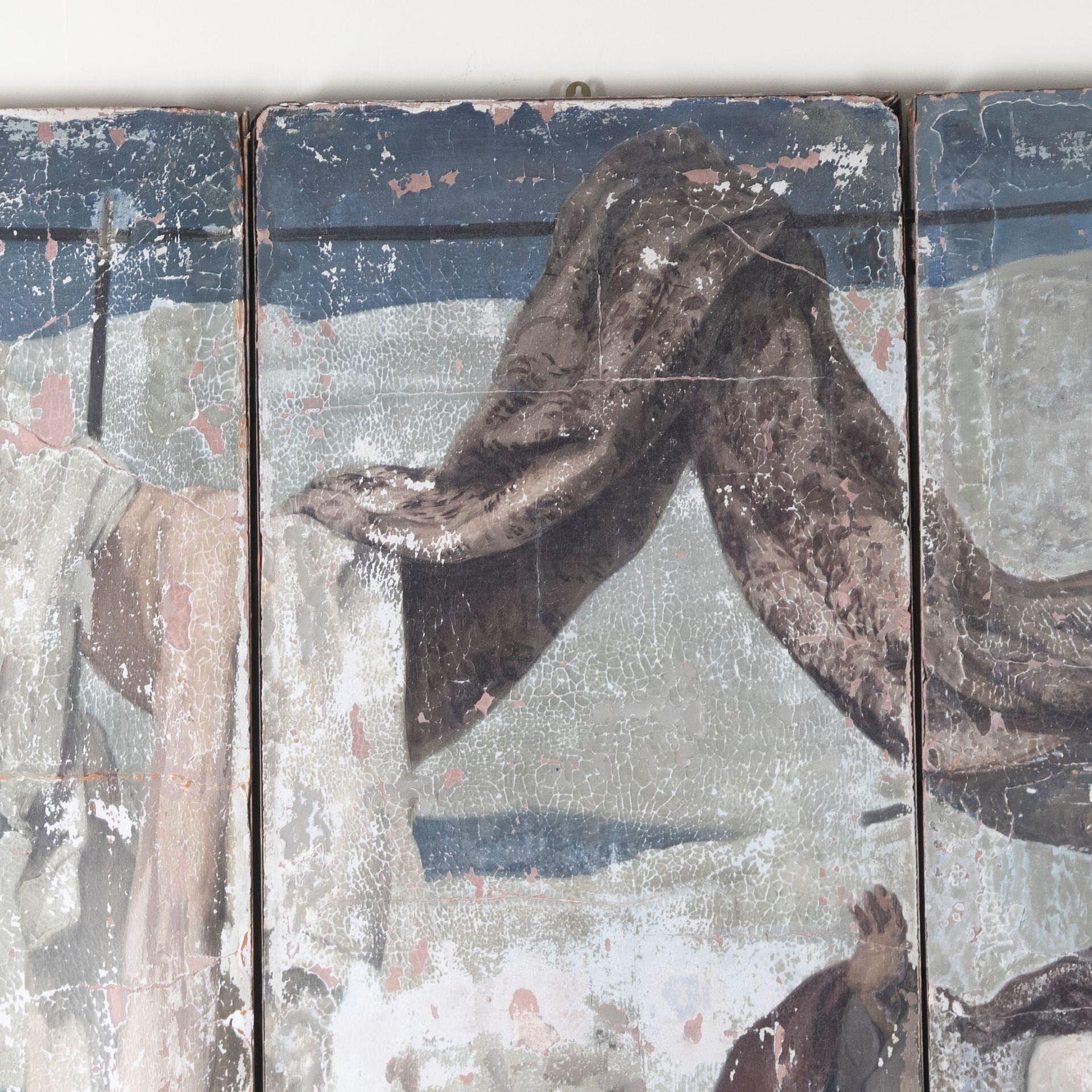 Italienisches Stuck-Gips- Fresco aus dem 17. Jahrhundert im Angebot 2