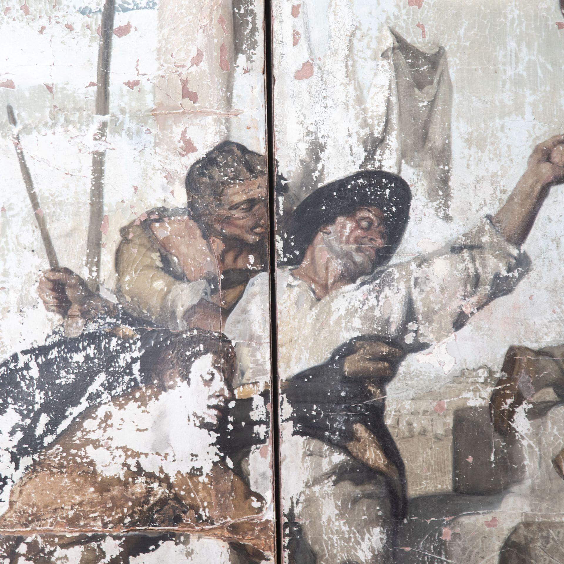 Italienisches Stuck-Gips- Fresco aus dem 17. Jahrhundert im Angebot 4